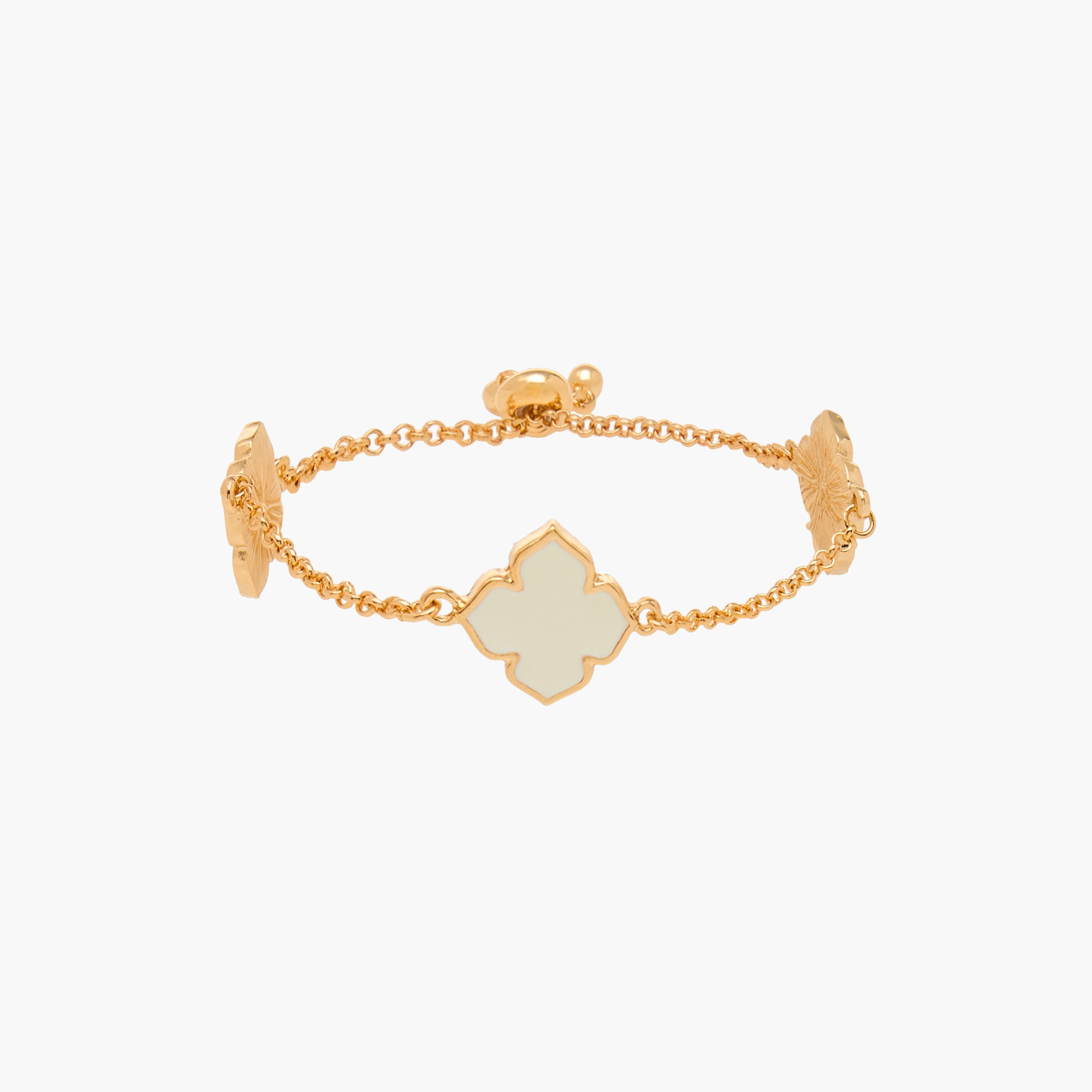 Clover Charm Bracelet with Slider Closure-women-watchesandjewellery-jewellery-banglesandbracelets-image-1