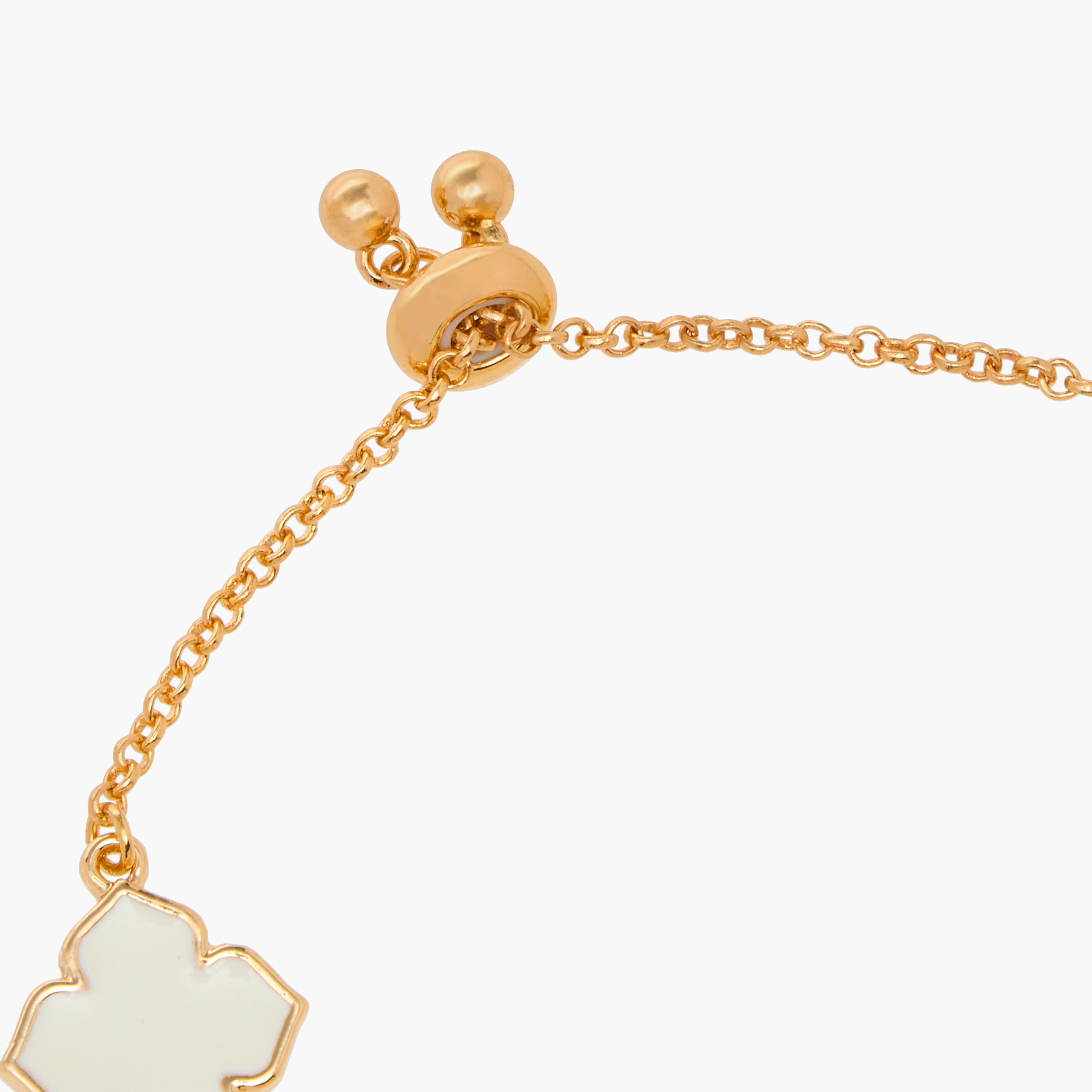 Clover Charm Bracelet with Slider Closure-women-watchesandjewellery-jewellery-banglesandbracelets-image-4