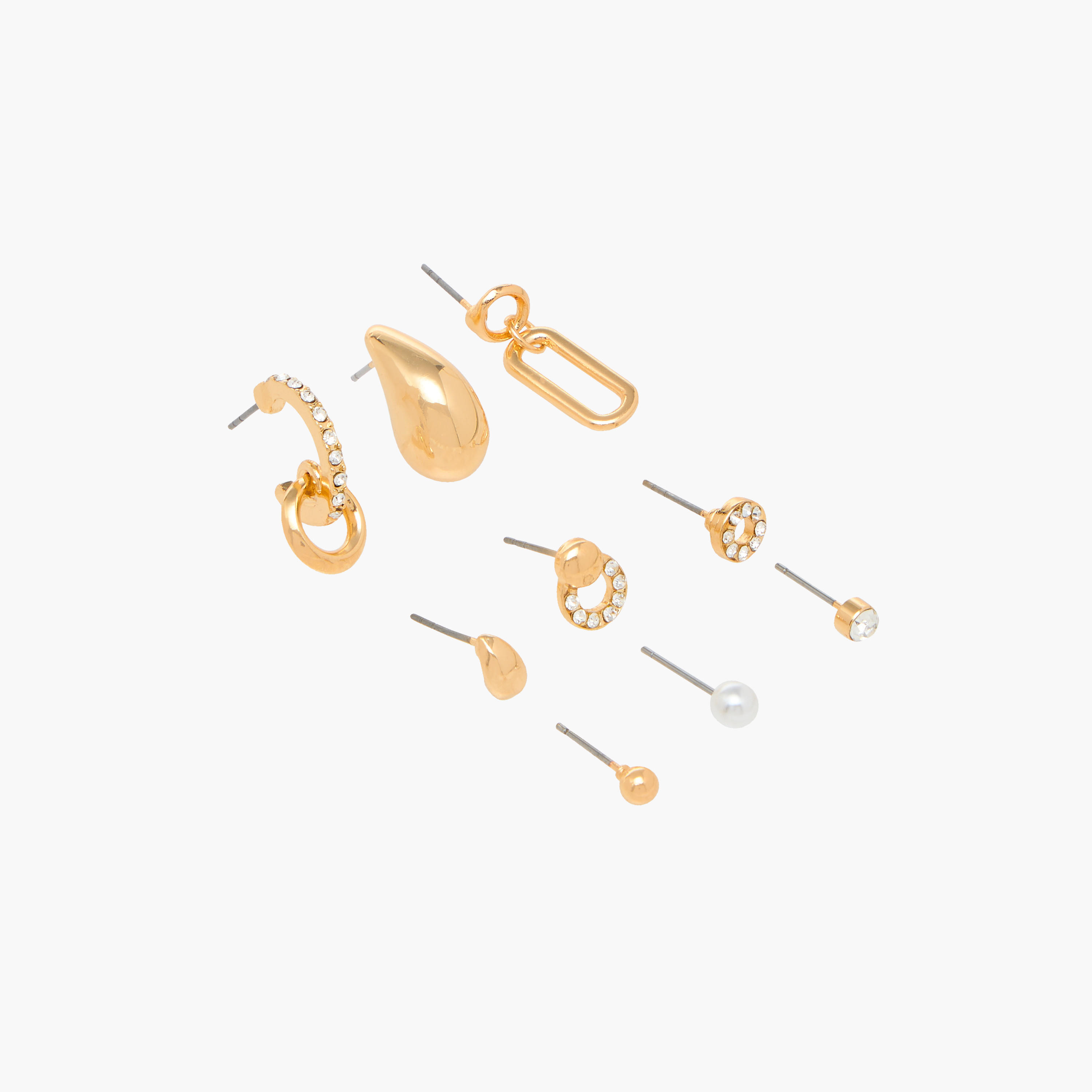 Metallic Earrings with Pushback Closure - Set of 9-women-watchesandjewellery-jewellery-earrings-image-2