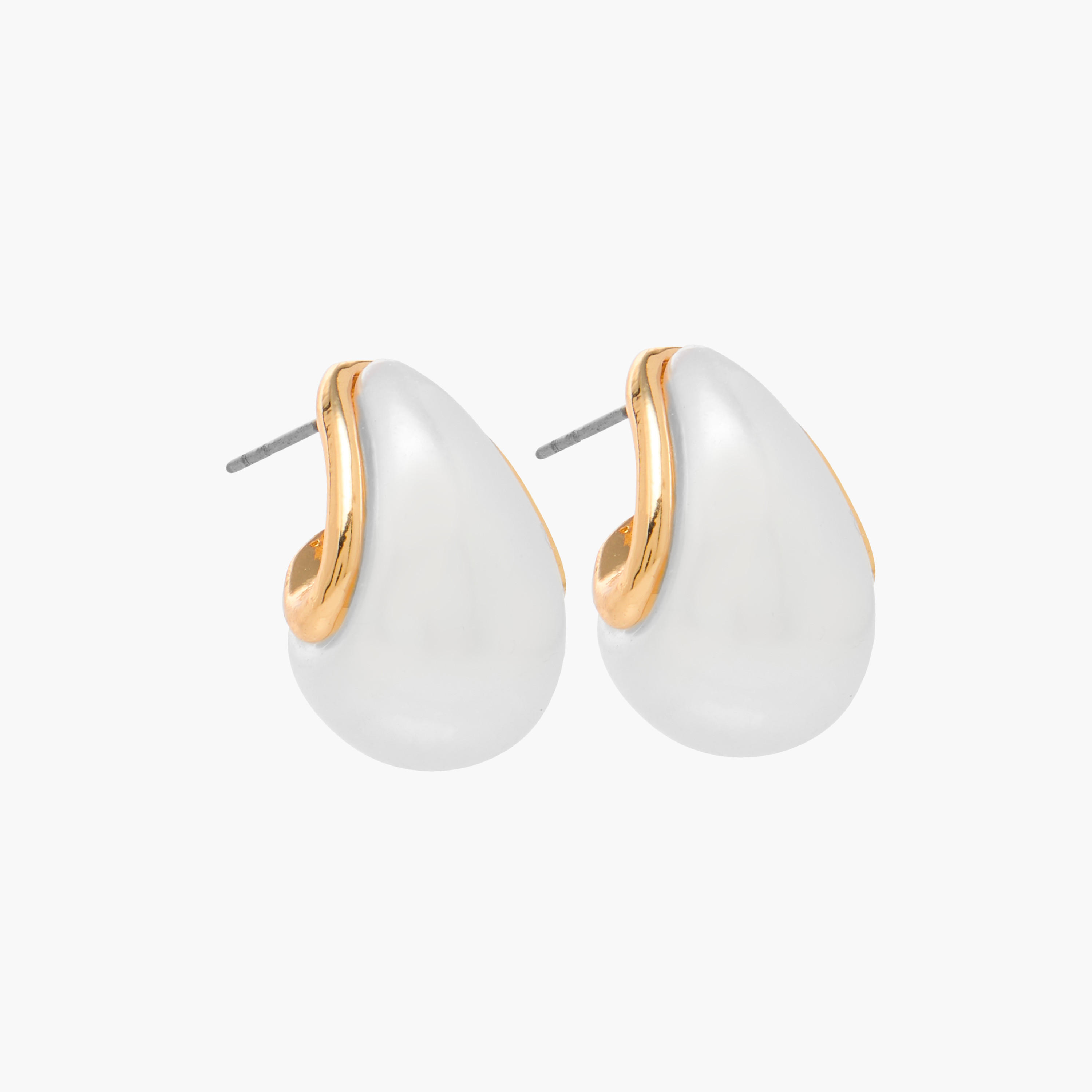 حلقان ميتاليك نصف طوق بمكبس إغلاق خلفي - طقم 3 أزواج-women-watchesandjewellery-jewellery-earrings-image-3