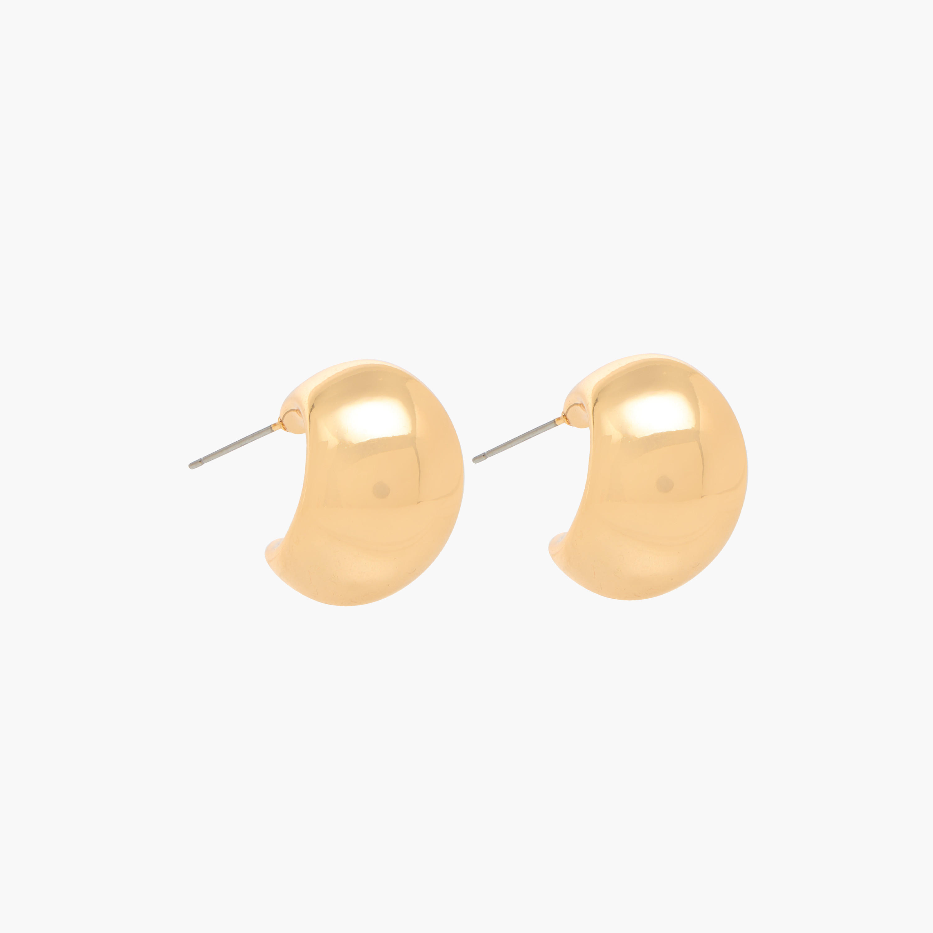 حلقان ميتاليك نصف طوق بمكبس إغلاق خلفي - طقم 3 أزواج-women-watchesandjewellery-jewellery-earrings-image-4