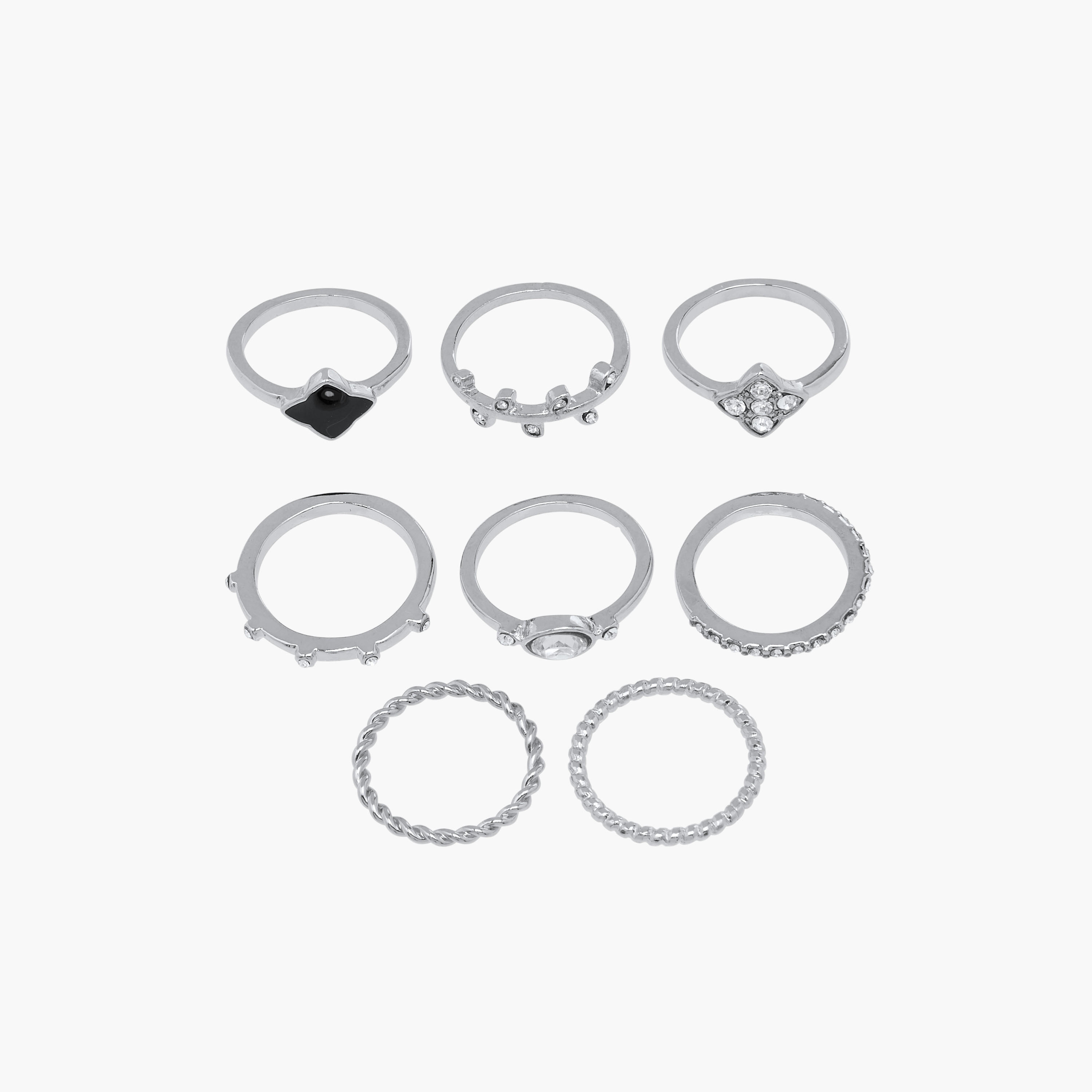 Embellished 8-Piece Ring Set - L-XL-women-watchesandjewellery-jewellery-rings-image-1