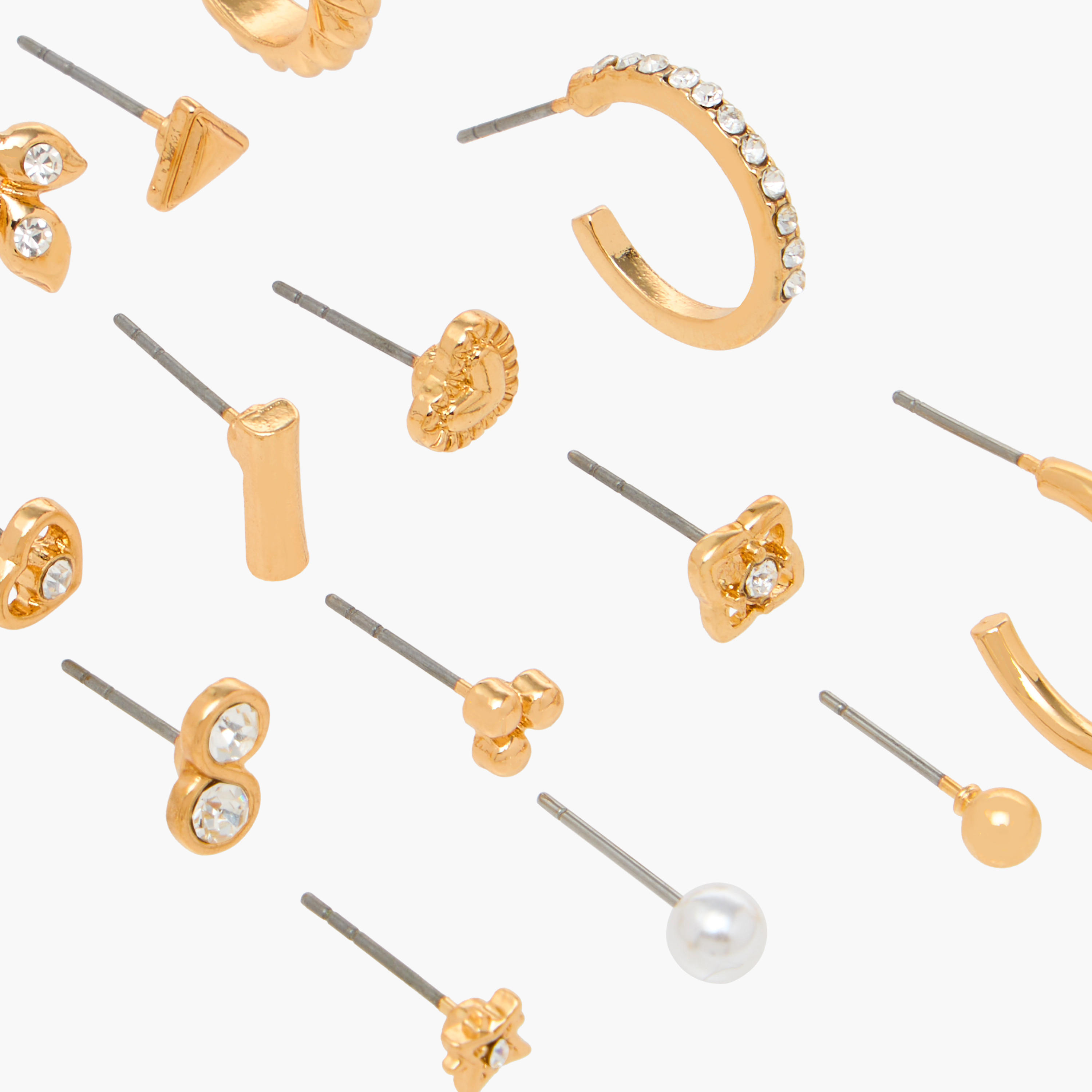Metallic Earrings with Pushback Closure - Set of 15-women-watchesandjewellery-jewellery-earrings-image-3