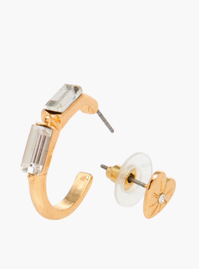 حلقان ميتاليك بمكبس إغلاق خلفي - طقم 15 زوج-women-watchesandjewellery-jewellery-earrings-image-4