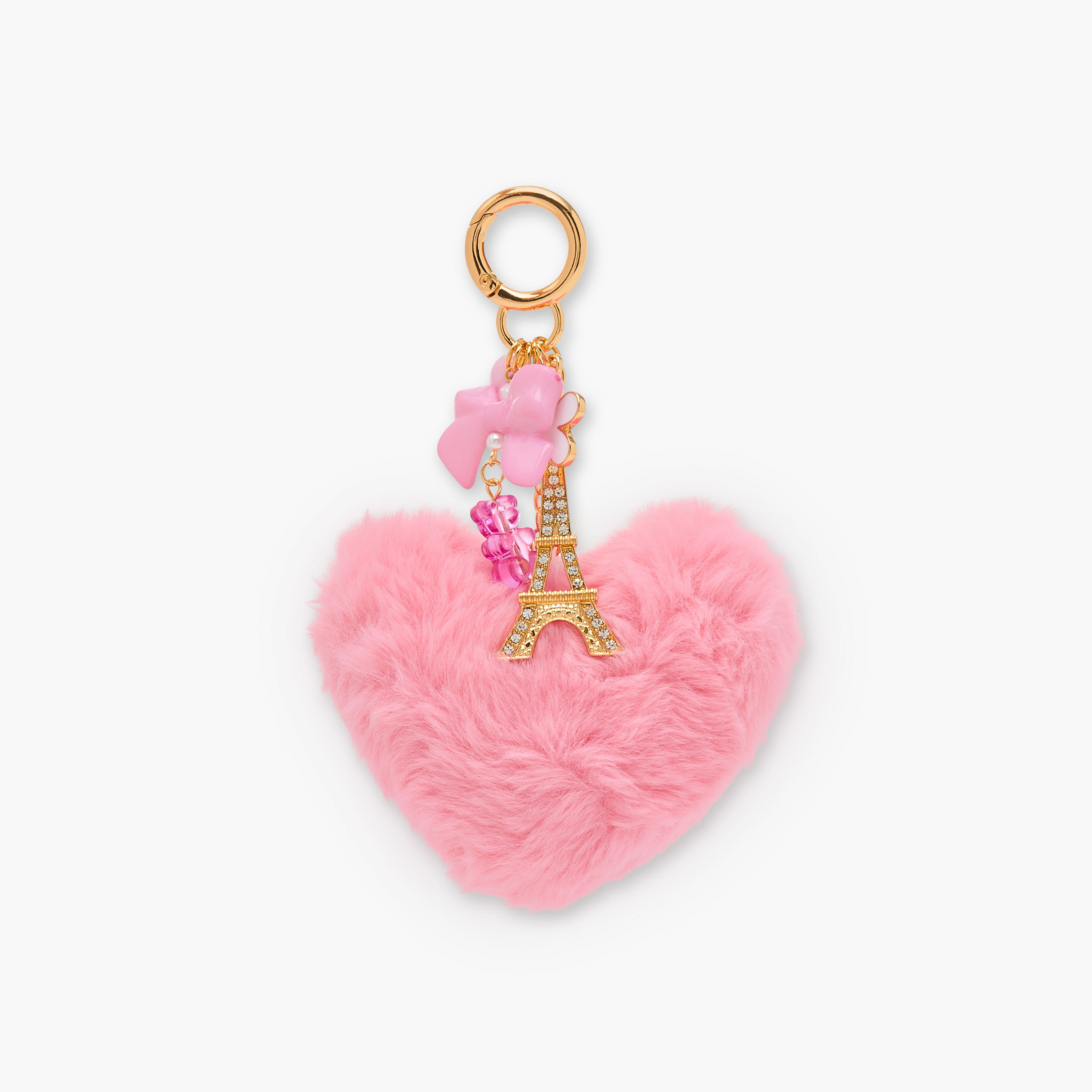 Heart Plush Keychain with Charms-girls-accessories-keyringsandbagcharms-image-1