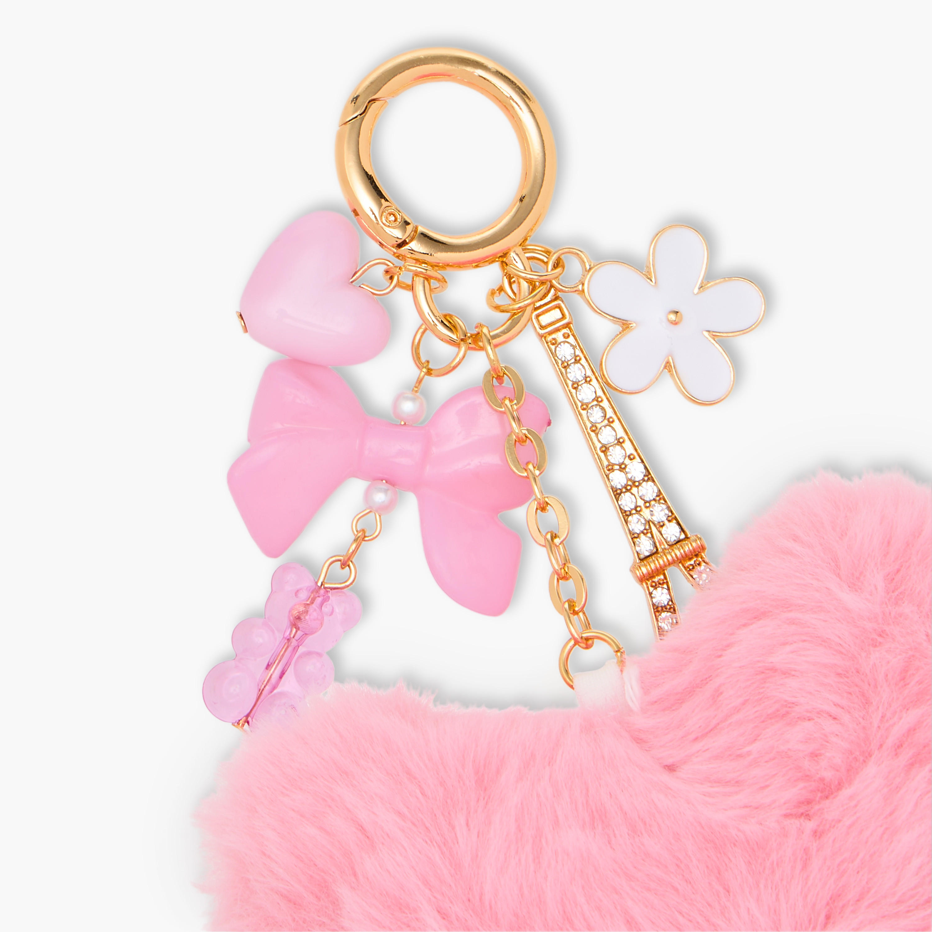 Heart Plush Keychain with Charms-girls-accessories-keyringsandbagcharms-image-3