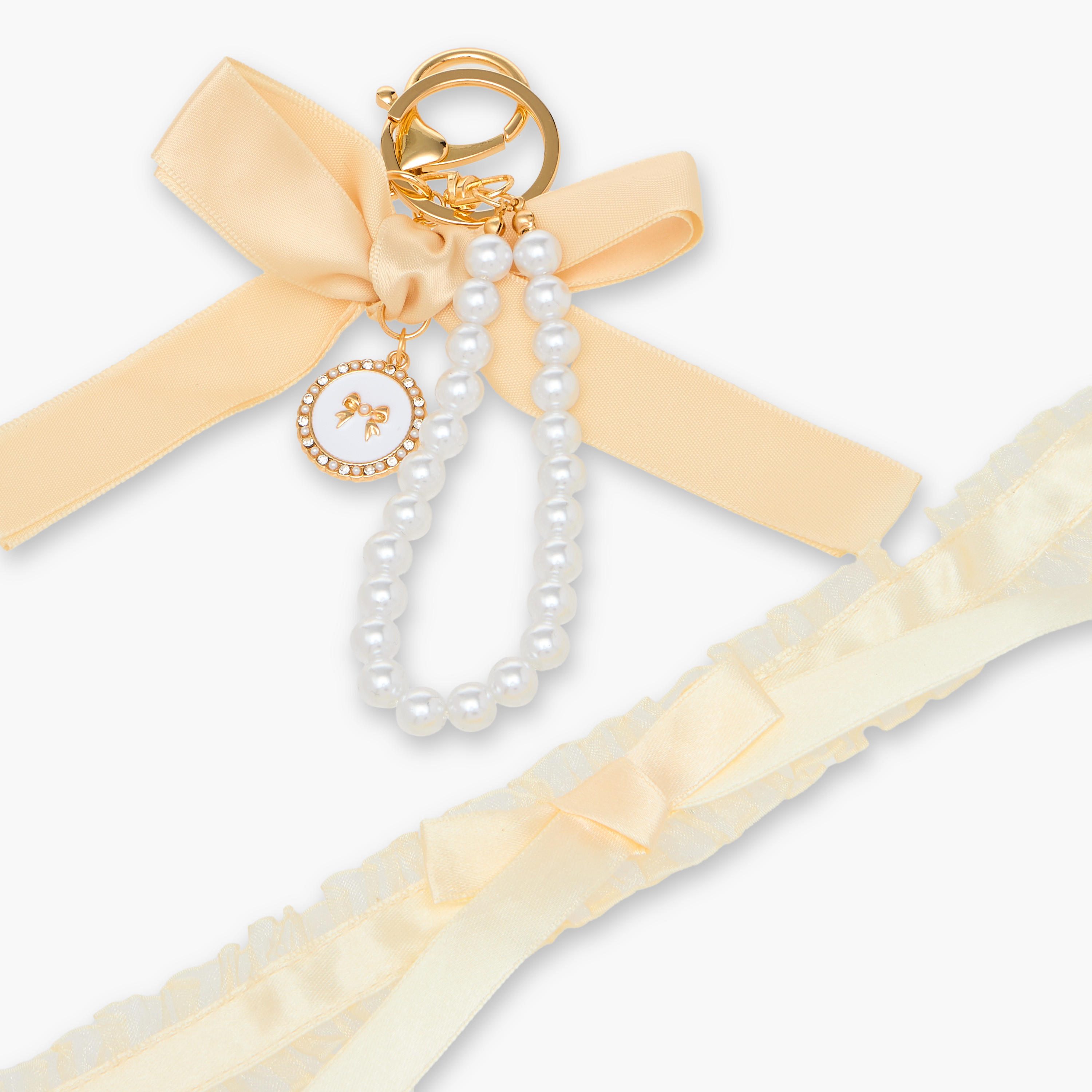 Bow Accent Choker with Charm Keyring-girls-accessories-keyringsandbagcharms-image-5