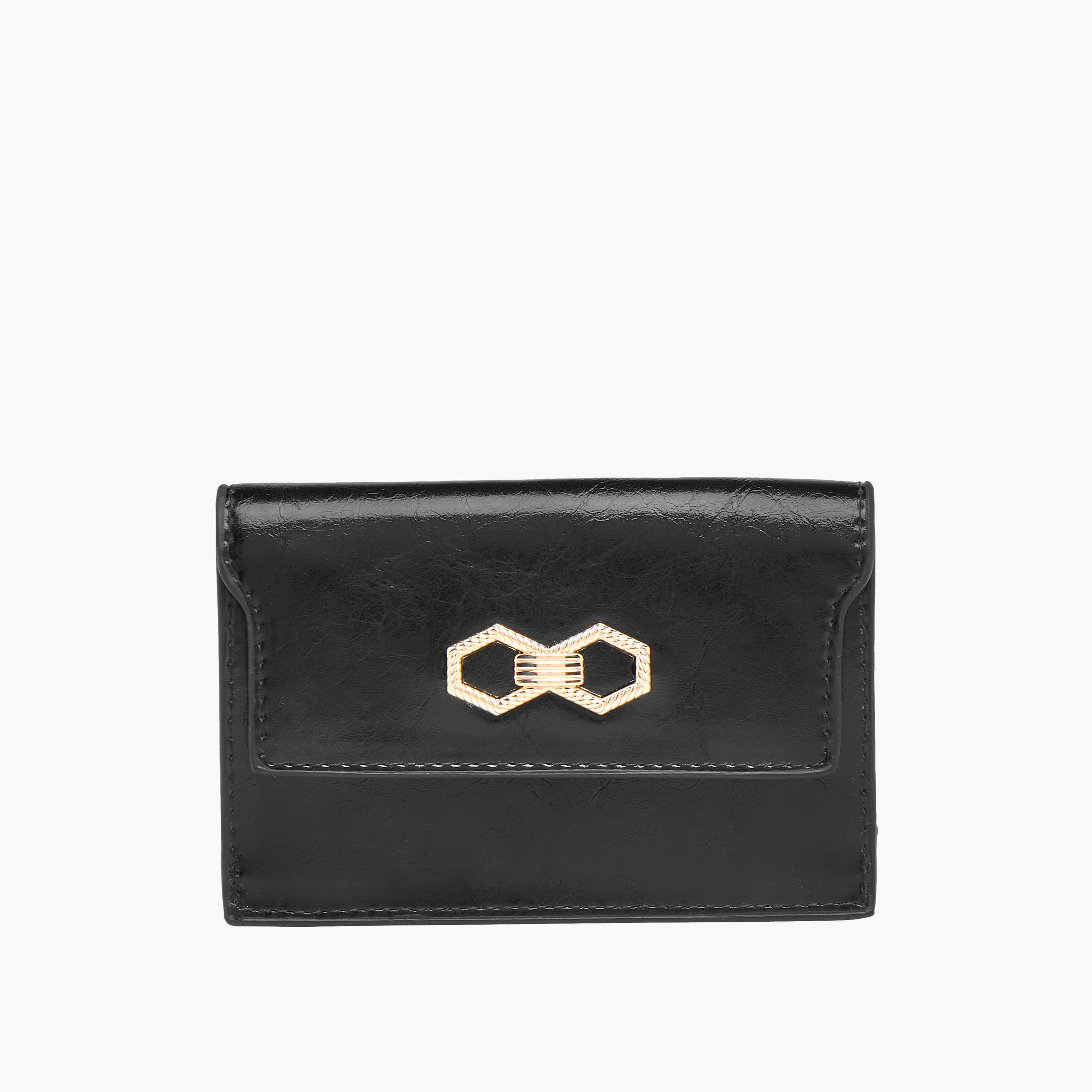 Sasha Metallic Accent Wallet with Flap Closure-women-bagsandwallets-wallets-image-1