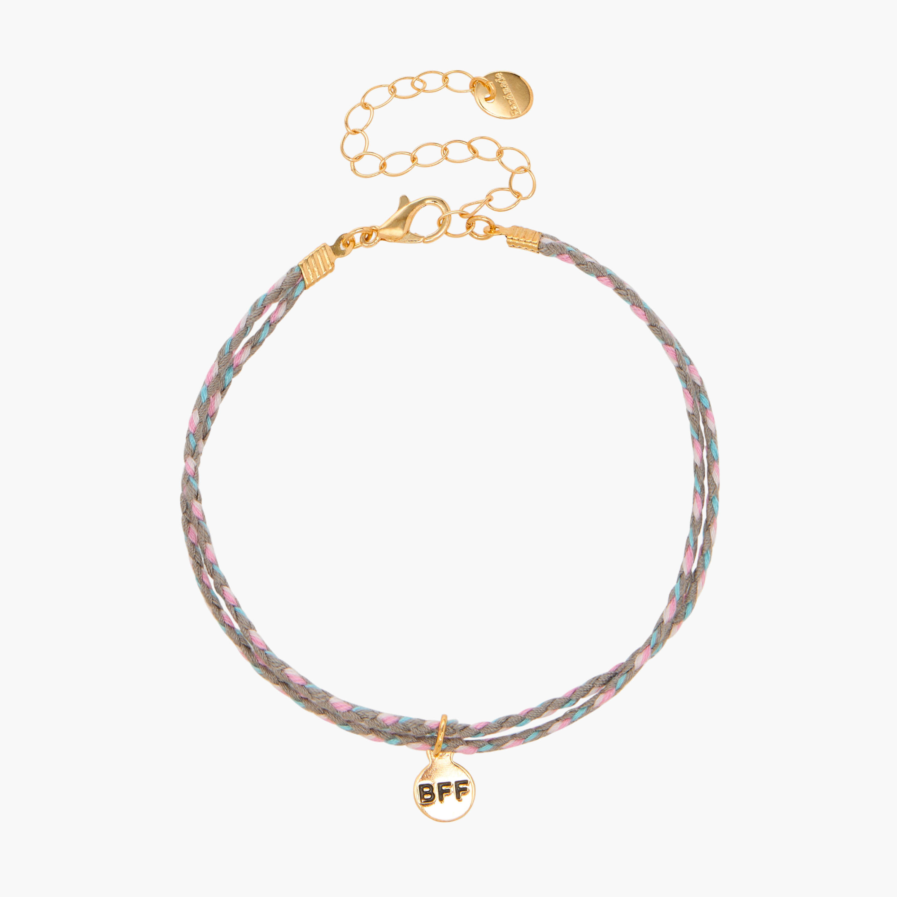 BFF Charm Bracelet with Lobster Clasp Closure - Set of 3-women-watchesandjewellery-jewellery-banglesandbracelets-image-5