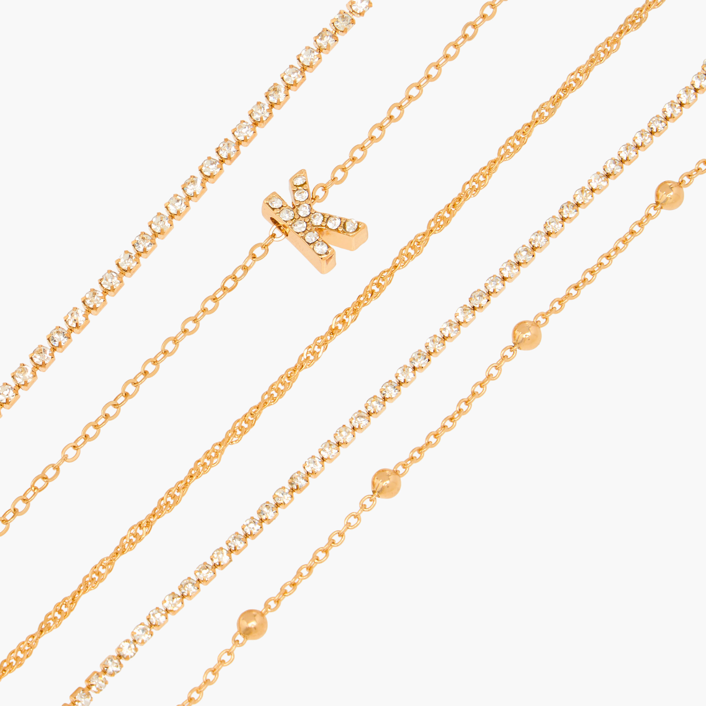 Assorted Chain Bracelet with Lobster Clasp Closure - Set of 5-women-watchesandjewellery-jewellery-banglesandbracelets-image-13