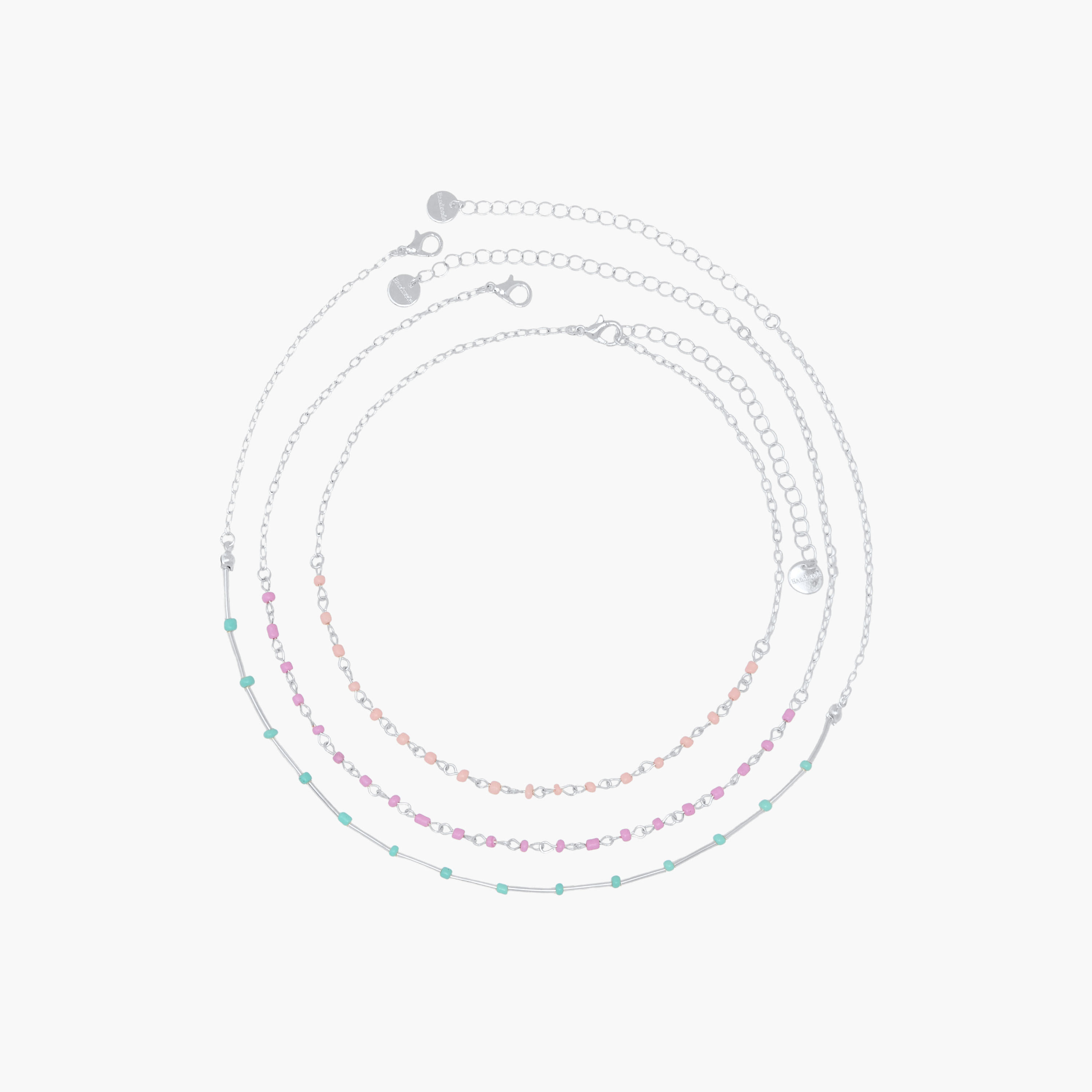 عقد مزين بالخرز مع مشبك إغلاق لوبستر – طقم من 3 قطع-women-watchesandjewellery-jewellery-necklacesandpendants-image-1