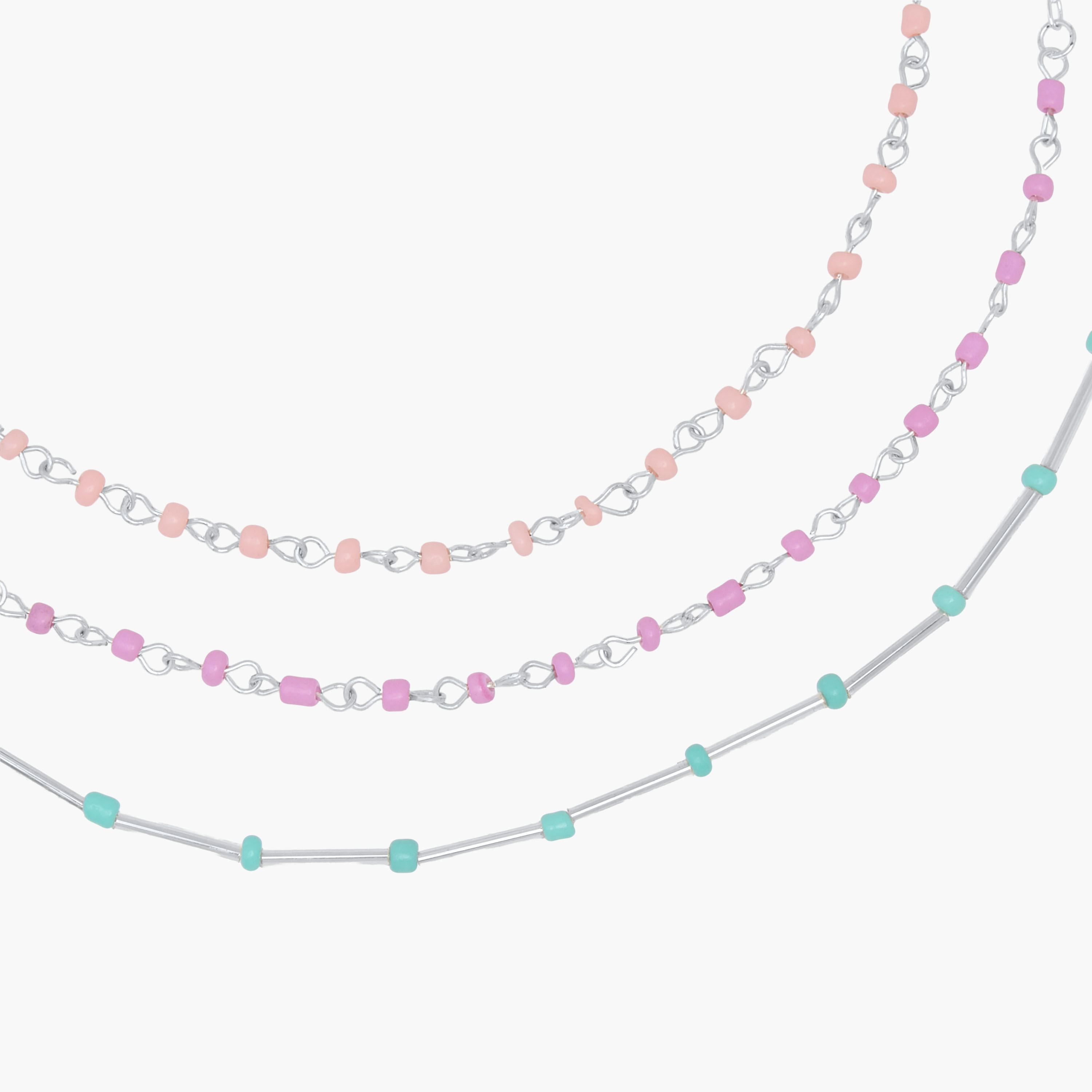 عقد مزين بالخرز مع مشبك إغلاق لوبستر – طقم من 3 قطع-women-watchesandjewellery-jewellery-necklacesandpendants-image-5