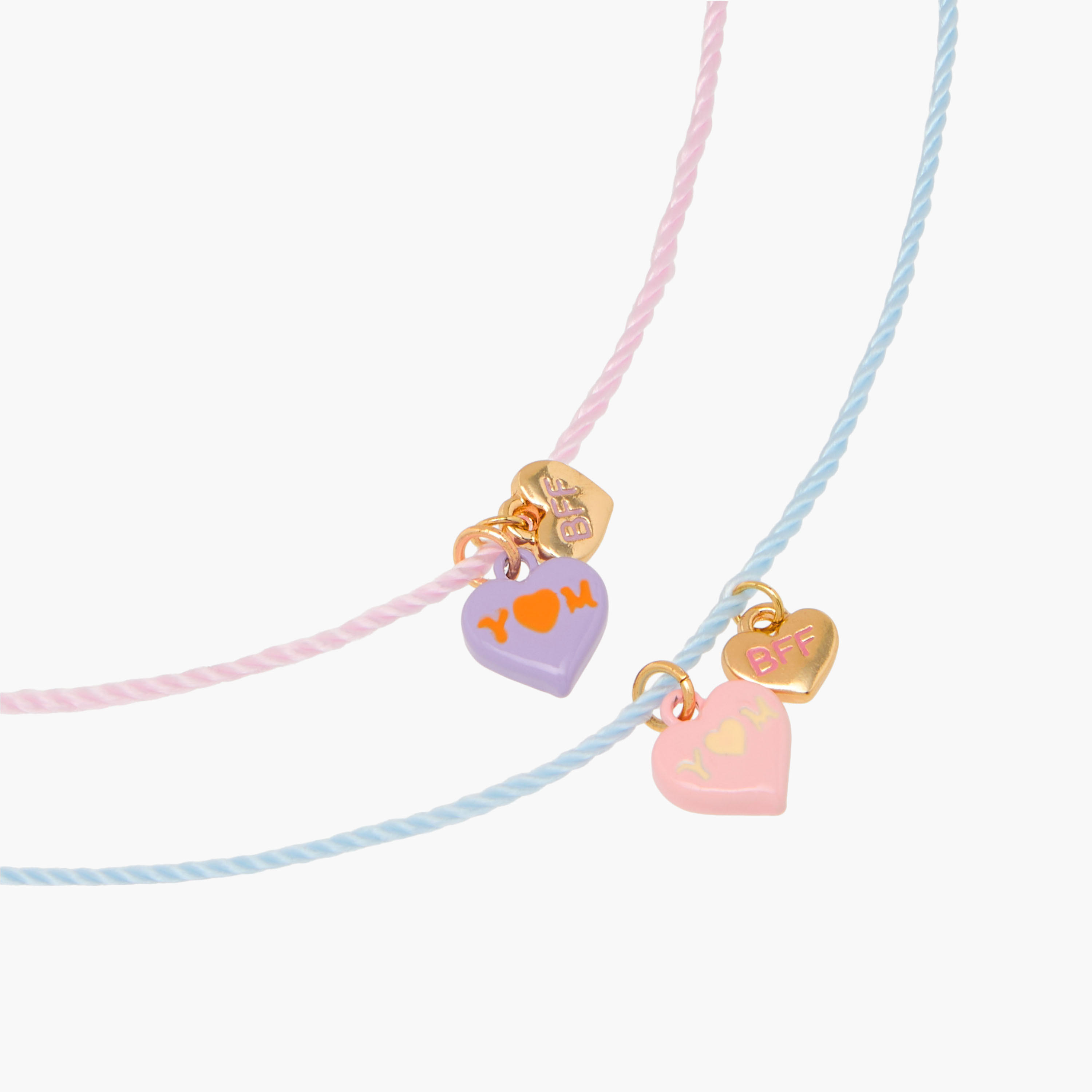 عقد بدلاية قلب أفضل أصدقاء إلى الأبد مع مشبك إغلاق - طقم من قطعتين-women-watchesandjewellery-jewellery-necklacesandpendants-image-4