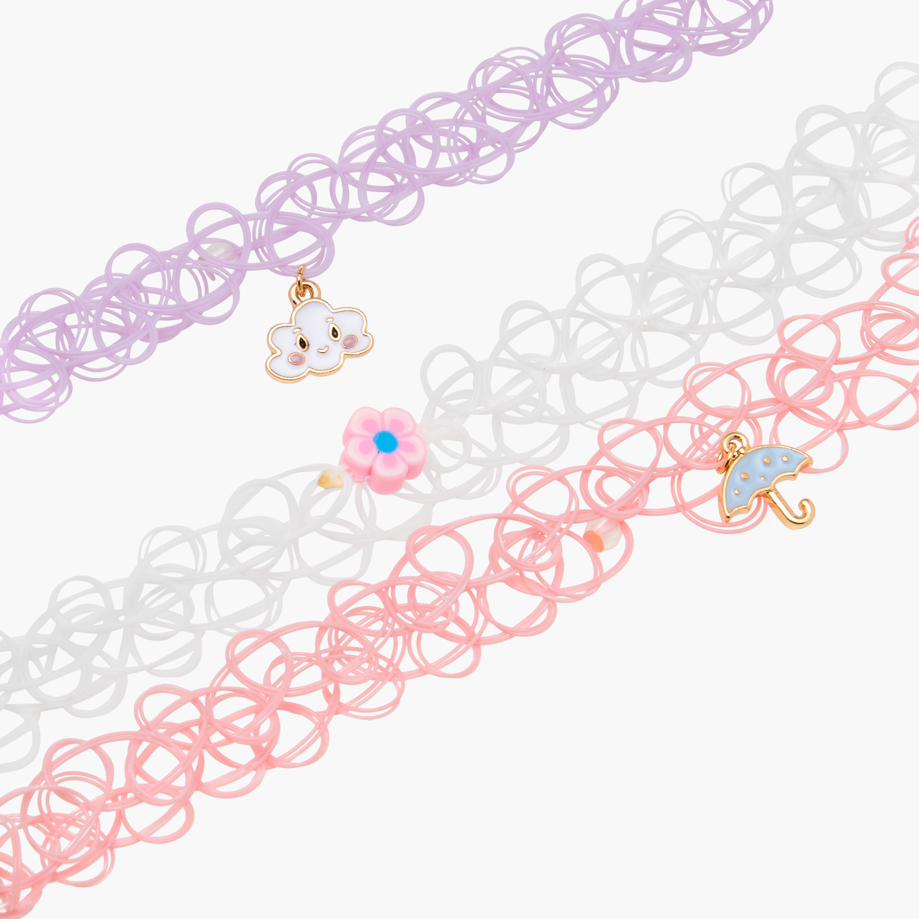 Pendant BFF Stretchable Choker Necklace - Set of 3-women-watchesandjewellery-jewellery-necklacesandpendants-image-5
