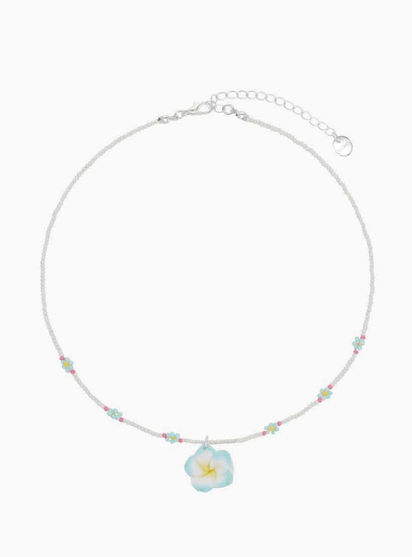 عقد الصداقة بخرز وزهوروقفل إغلاق - طقم من قطعتين-women-watchesandjewellery-jewellery-necklacesandpendants-image-3