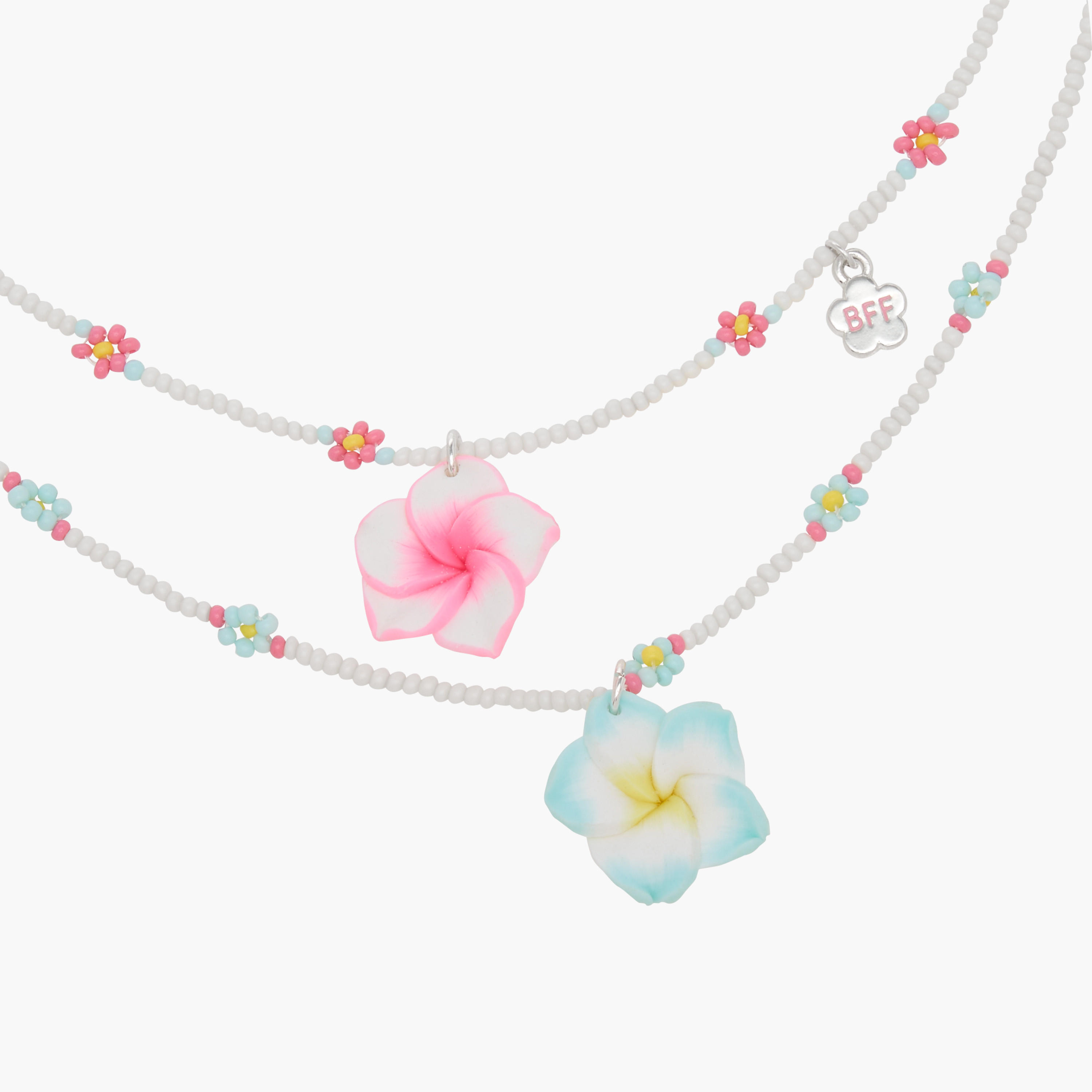 عقد الصداقة بخرز وزهوروقفل إغلاق - طقم من قطعتين-women-watchesandjewellery-jewellery-necklacesandpendants-image-4