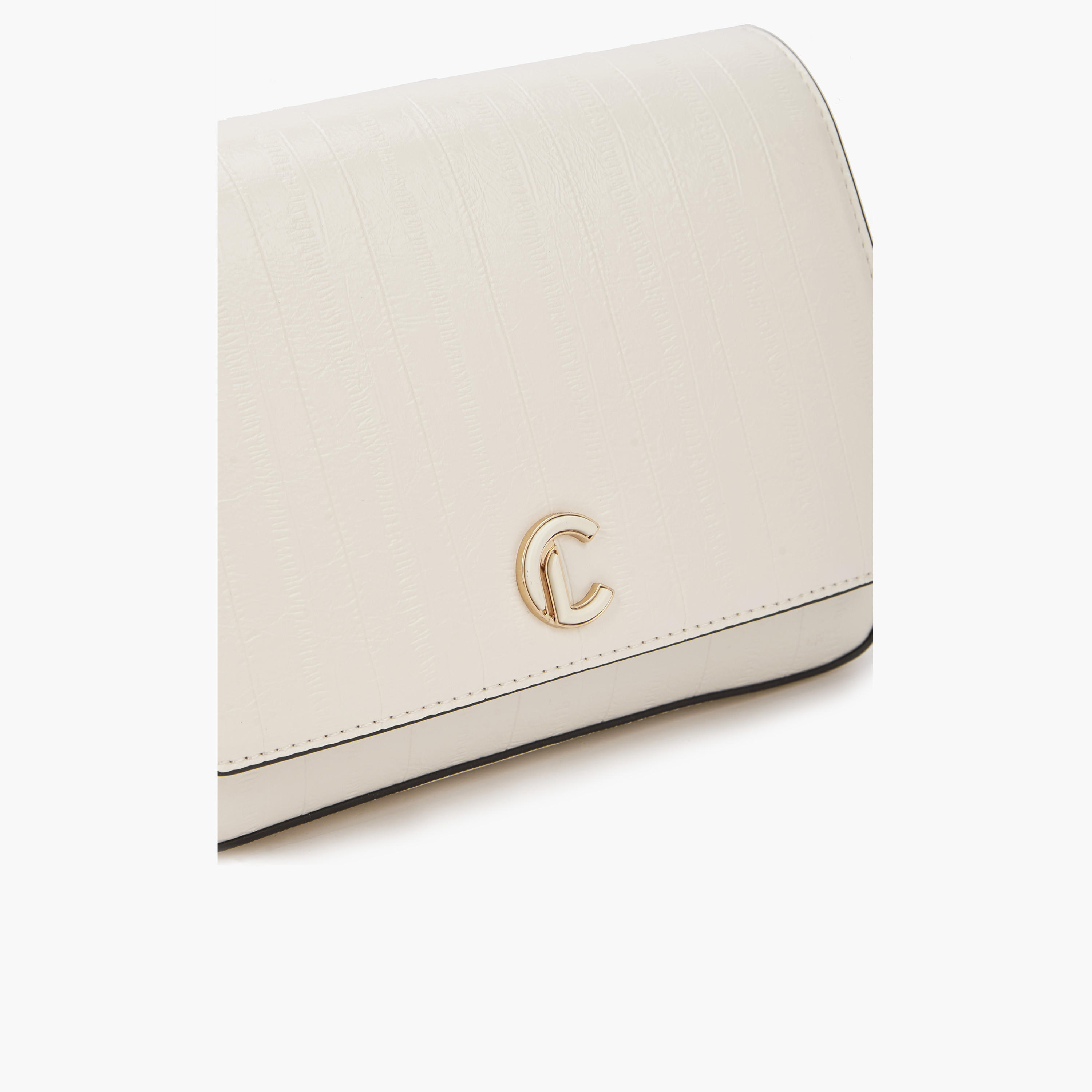 Le Confort Textured Crossbody Bag with Flap Closure-women-bagsandwallets-handbags-image-4