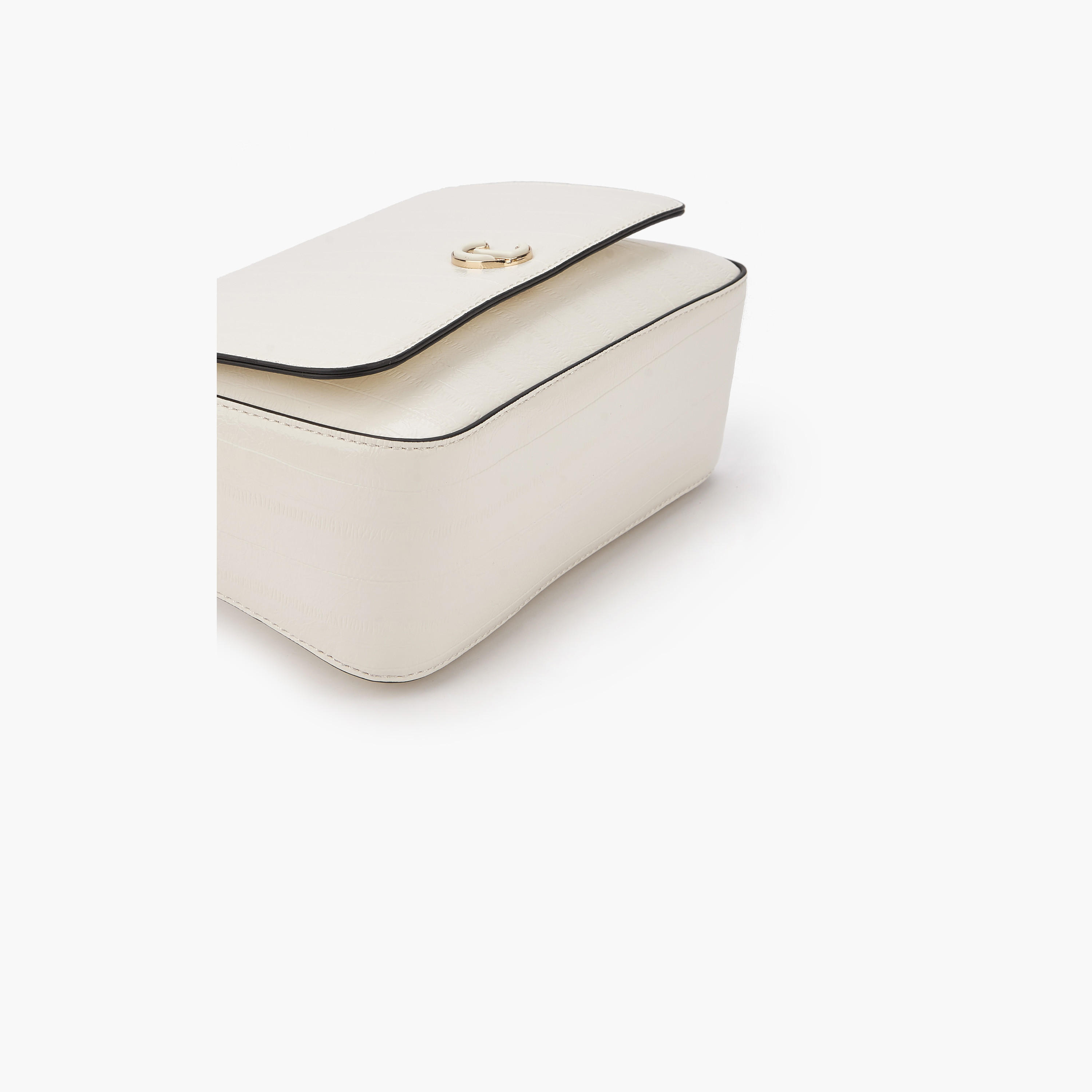 Le Confort Textured Crossbody Bag with Flap Closure-women-bagsandwallets-handbags-image-5