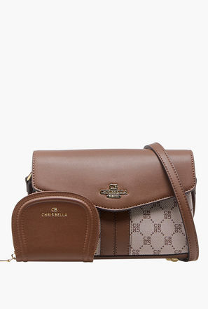 شنطة كروس بودي بطبعات وزر إغلاق مع محفظة من كريسبيلا-women-bagsandwallets-handbags-image-1