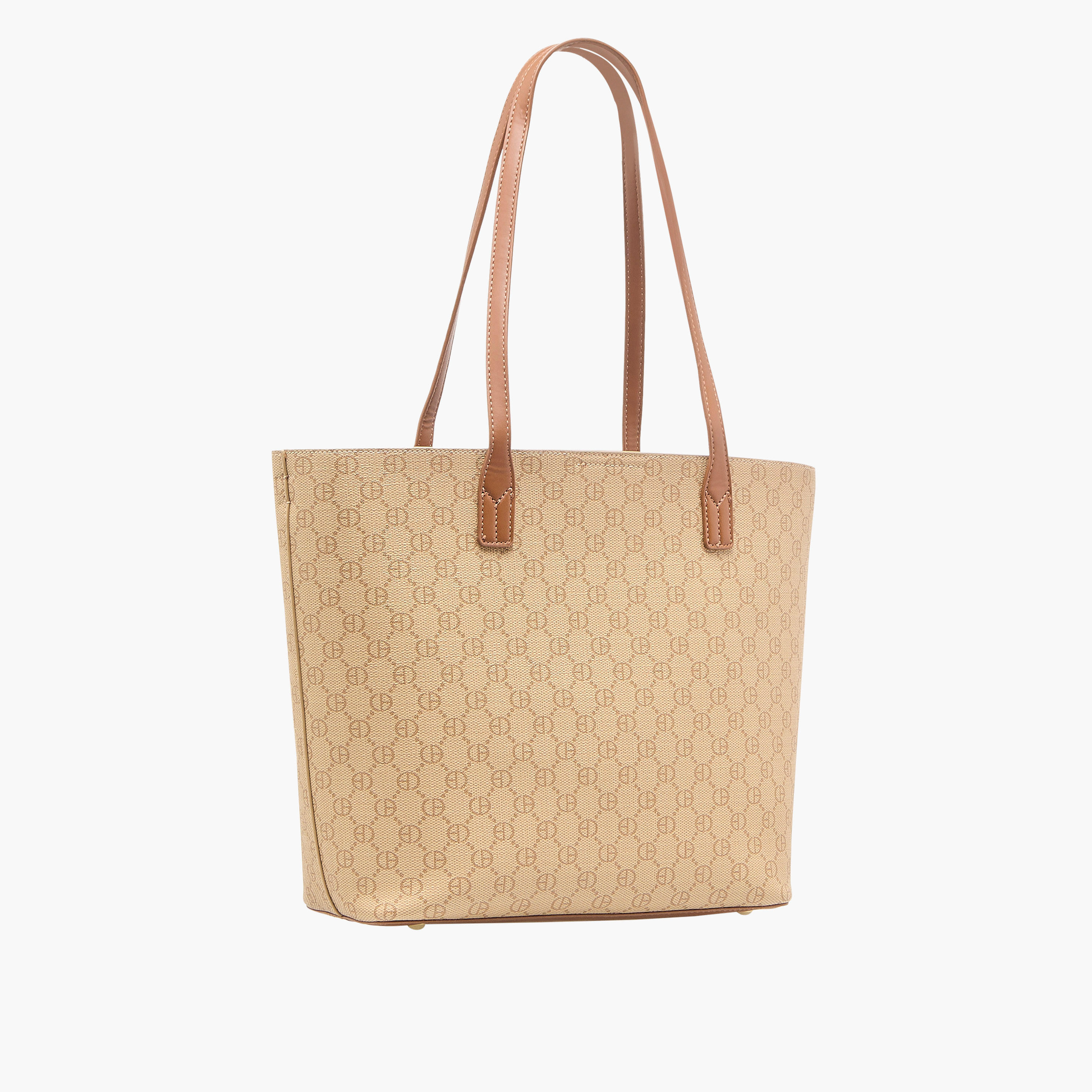 Chrisbella Printed Tote Bag with Double Handle and Zip Around Wallet-women-bagsandwallets-handbags-image-4