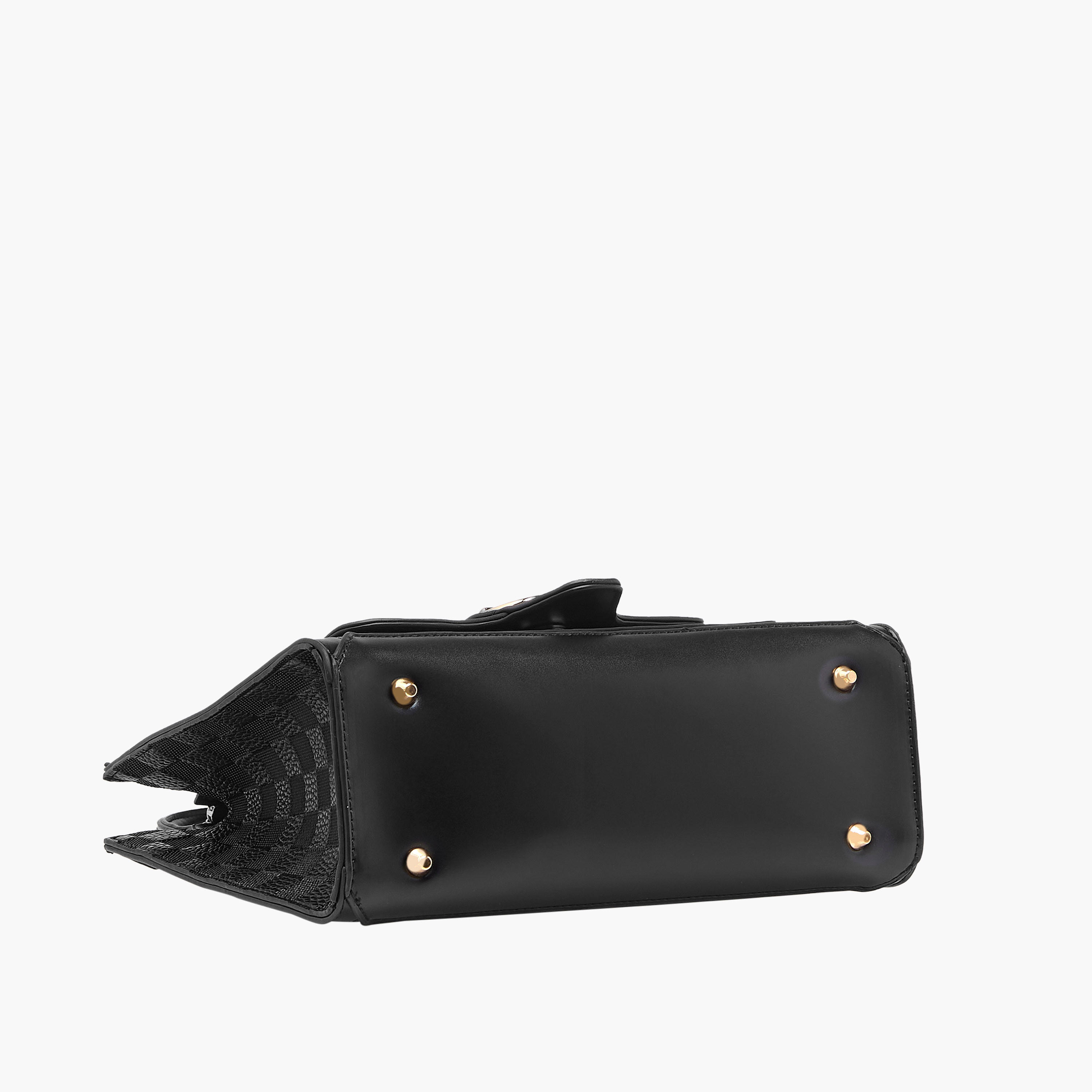 شنطة توت بنقوش كاروهات ومقبض مزدوج من ساشا-women-bagsandwallets-handbags-image-6