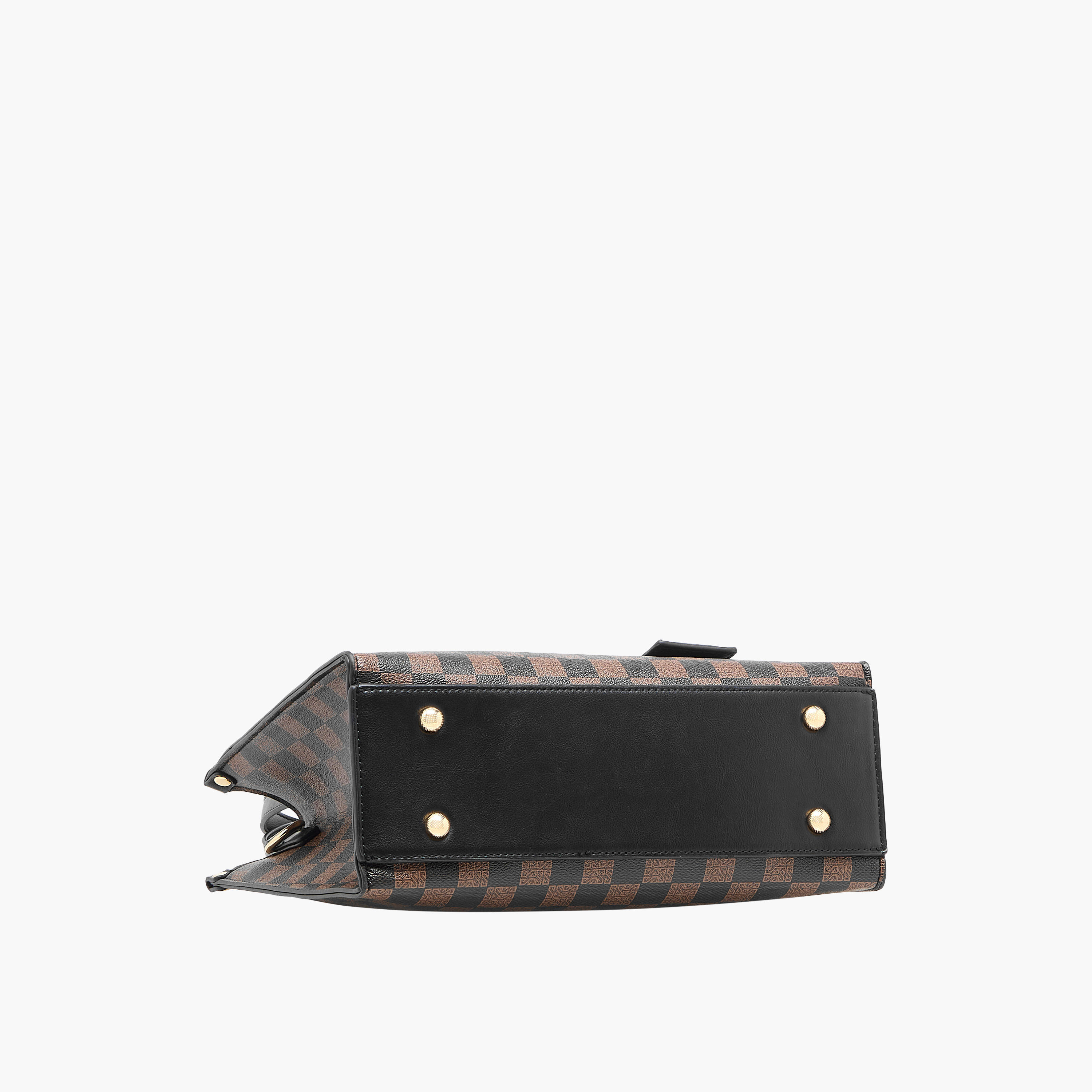 شنطة توت كاروهات بمقبض مزدوج وسحاب إغلاق من ساشا-women-bagsandwallets-handbags-image-6