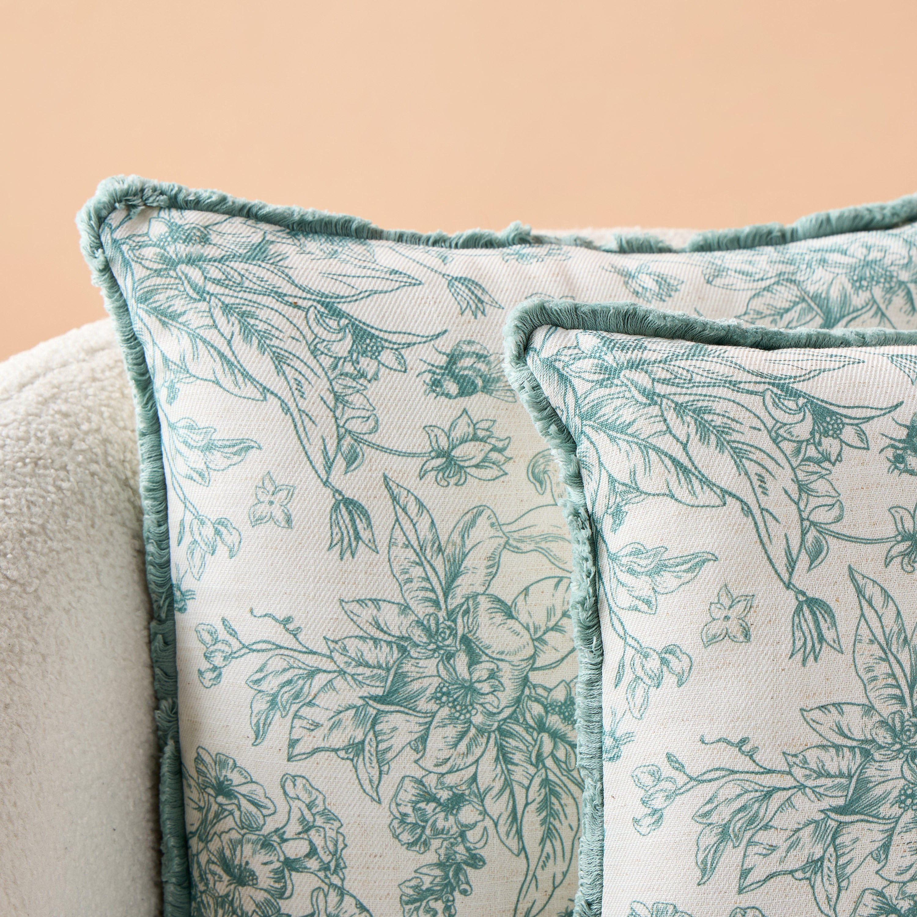 Printed 2-Piece Cushion Cover with Fringe Set - 45x45 cms-household-cushionsandthrows-filledcushions-decorativecushions-image-3
