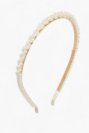 Pearl Embellished Hairband-women-image-1