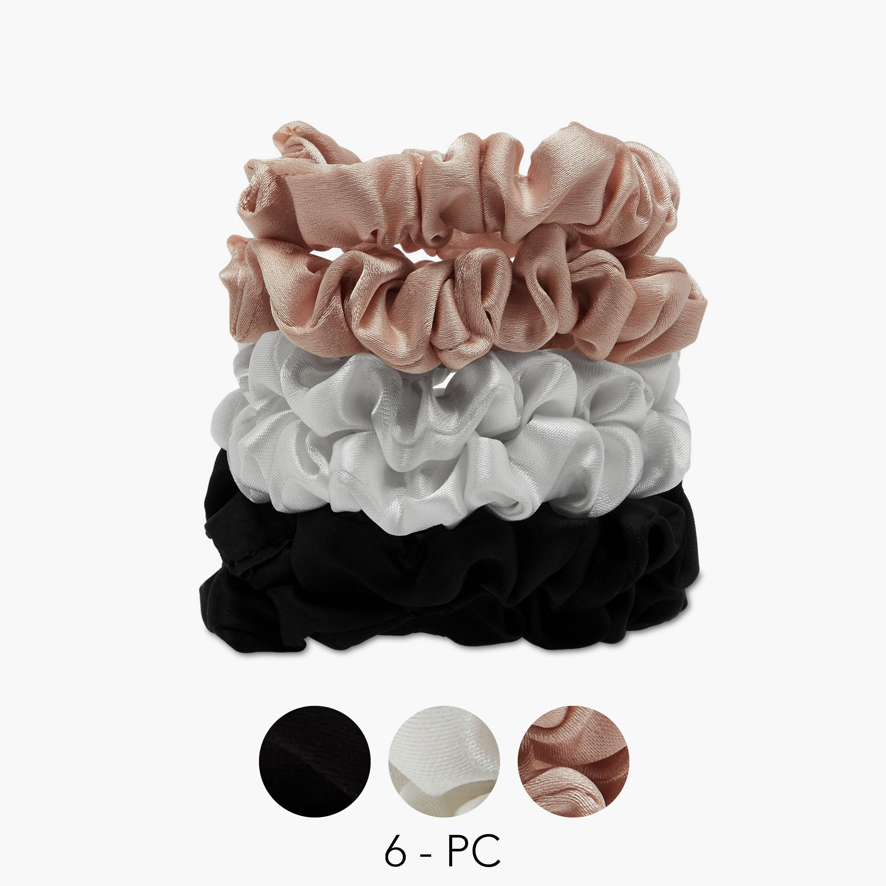 ربطات شعر سادة - طقم من 6 قطع-women-hairaccessories-scrunchies-image-1