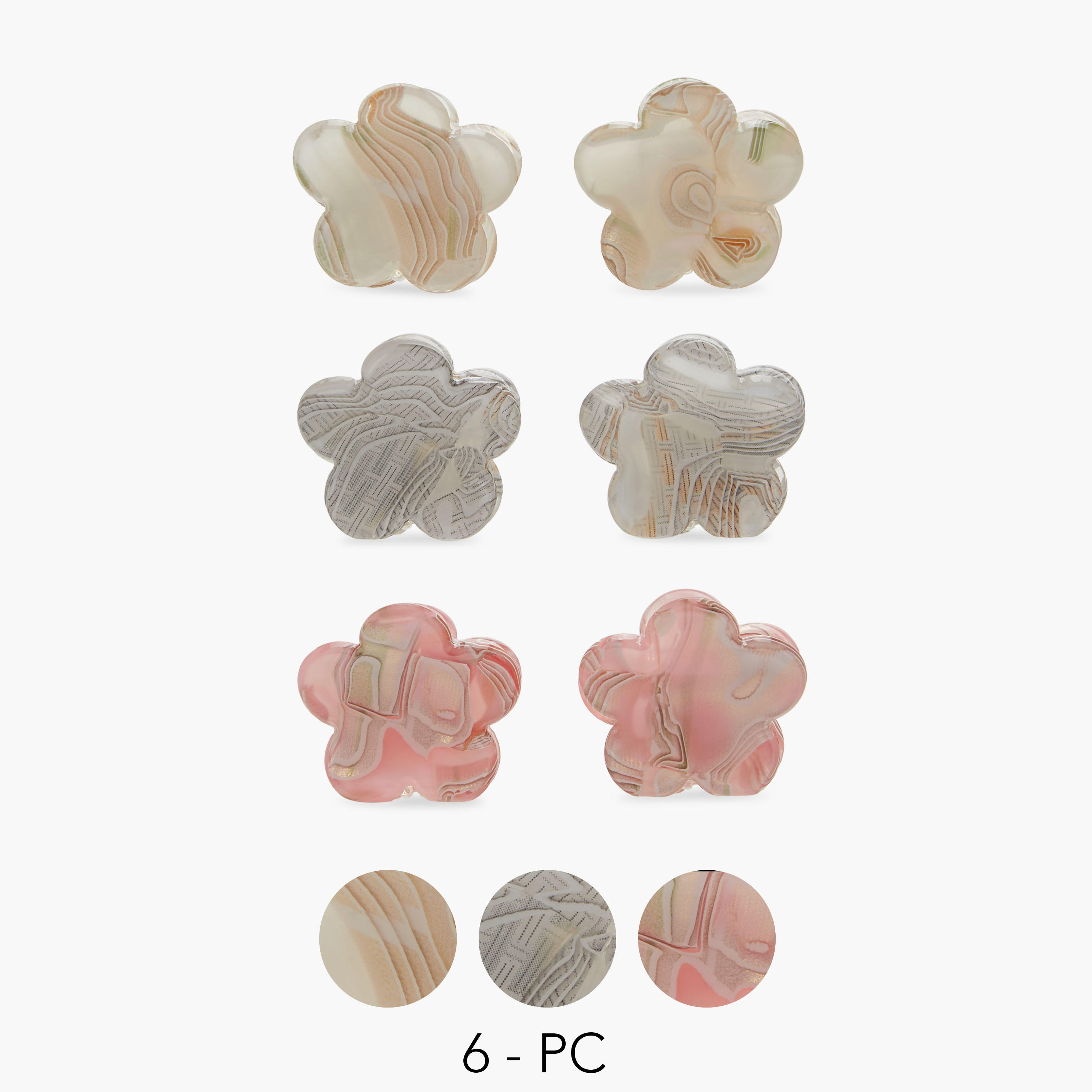 Floral Hair Clamp - Set of 6-women-hairaccessories-clamps-image-1