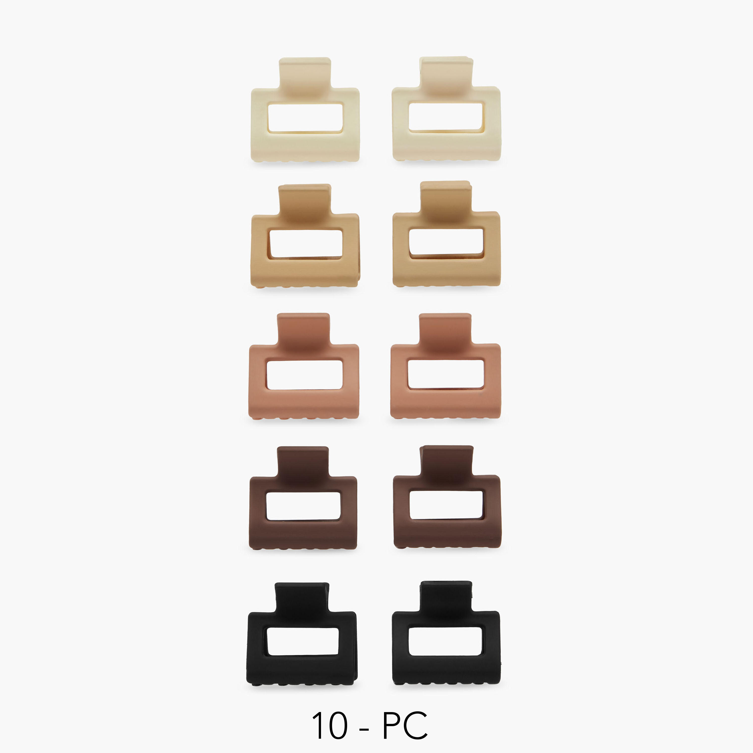 مشابك شعر سادة - طقم من 10 قطع-women-hairaccessories-clamps-image-1