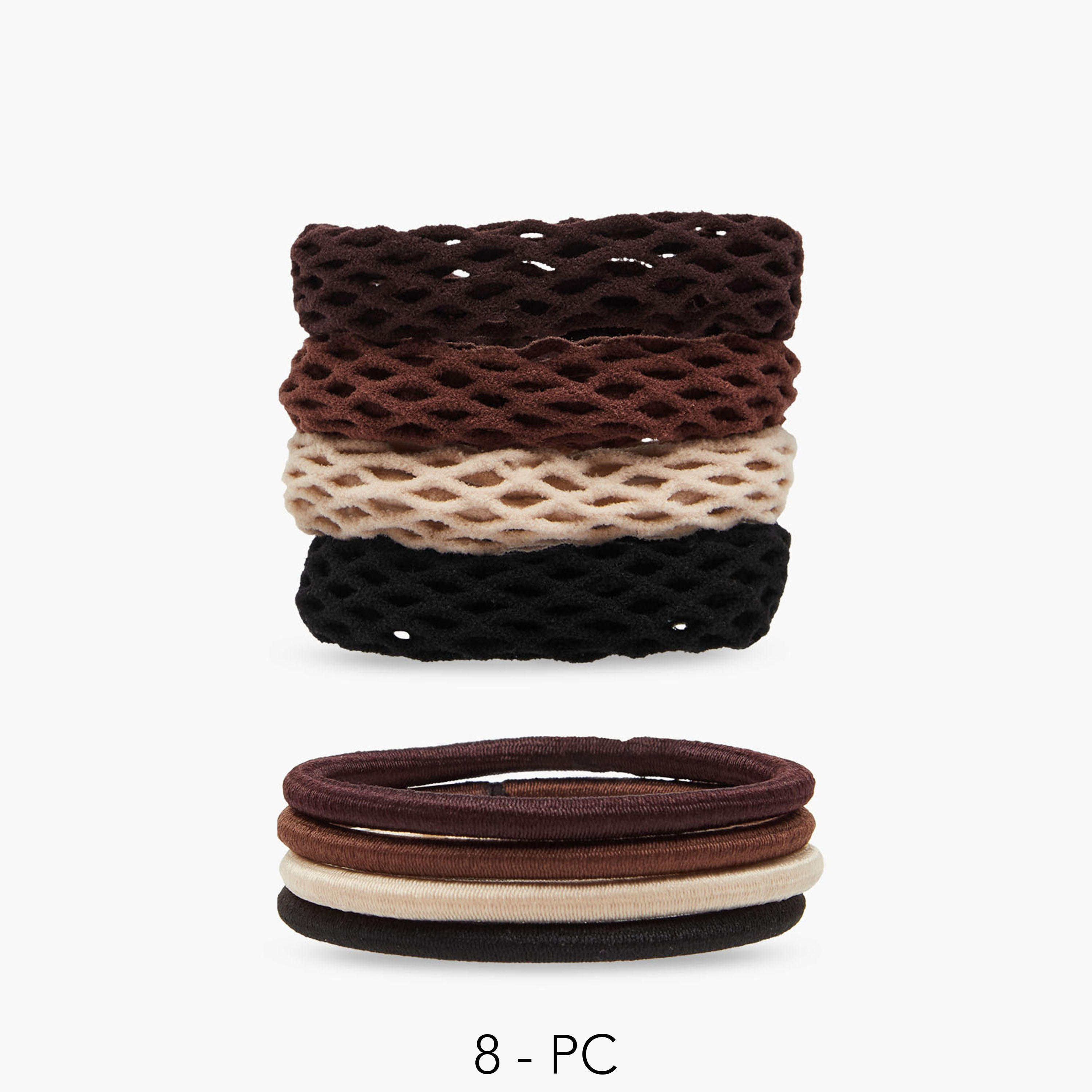 Solid Hair Tie - Set of 8-women-hairaccessories-bands-image-1