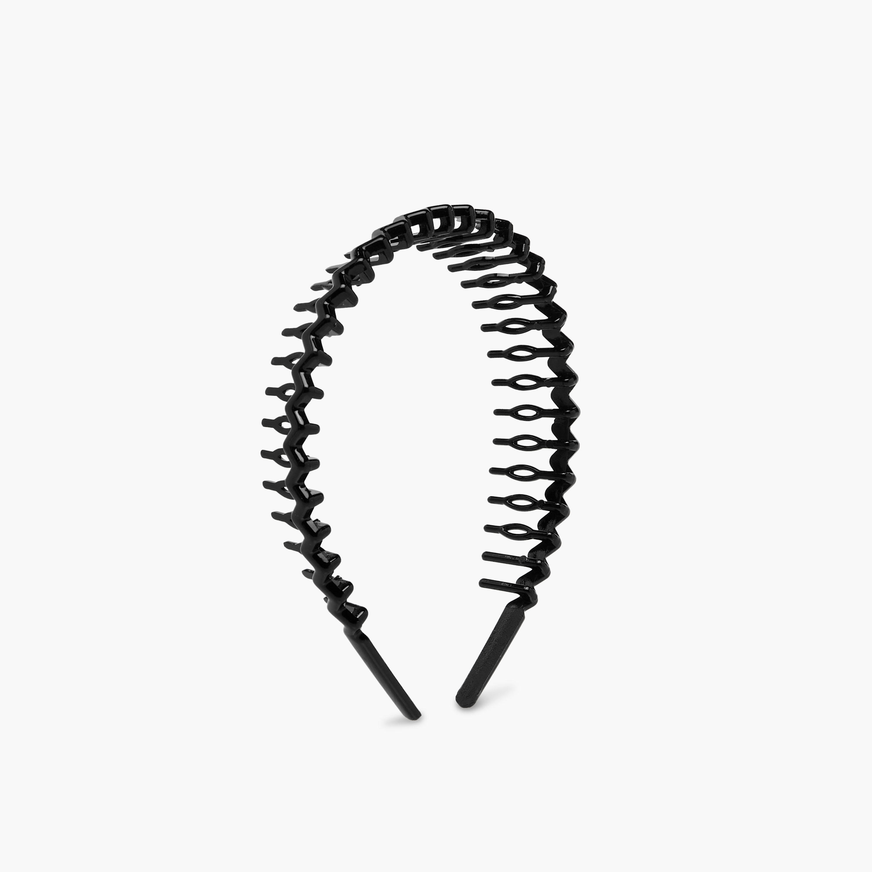 Solid Zig Zag Hairband - Set of 5-women-hairaccessories-bands-image-2