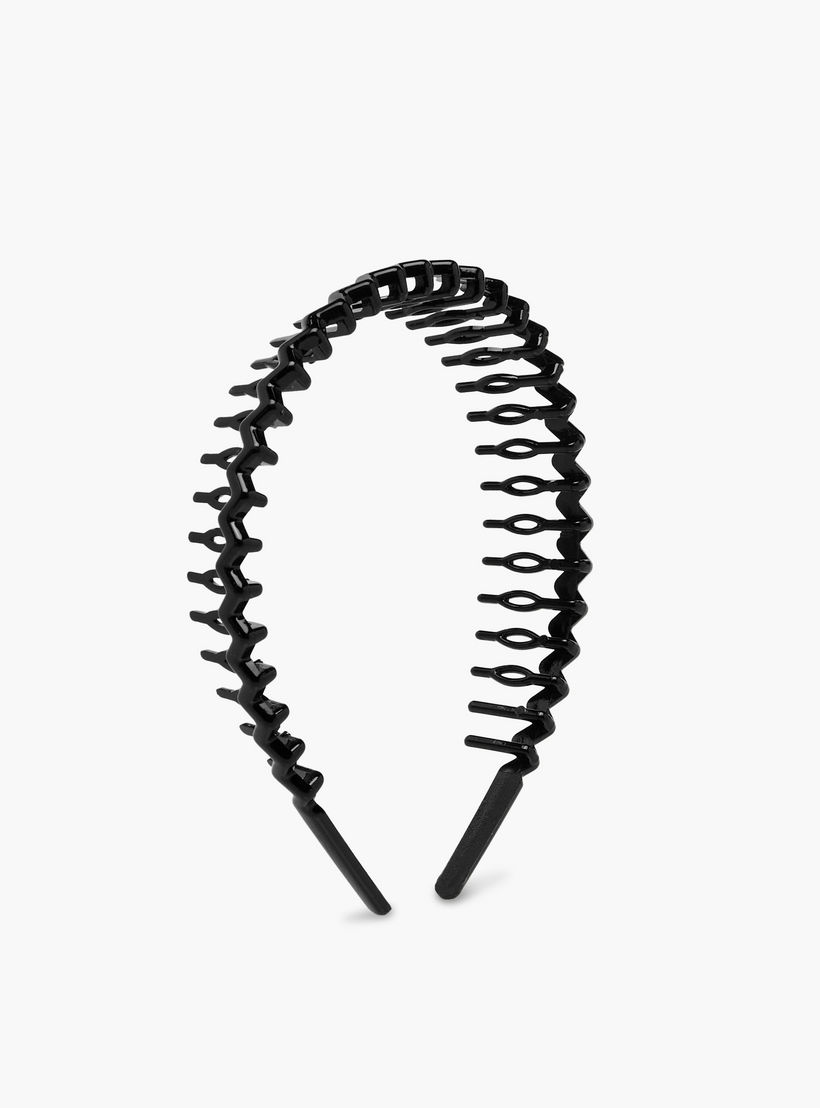 Solid Zig Zag Hairband - Set of 5-women-hairaccessories-bands-image-2