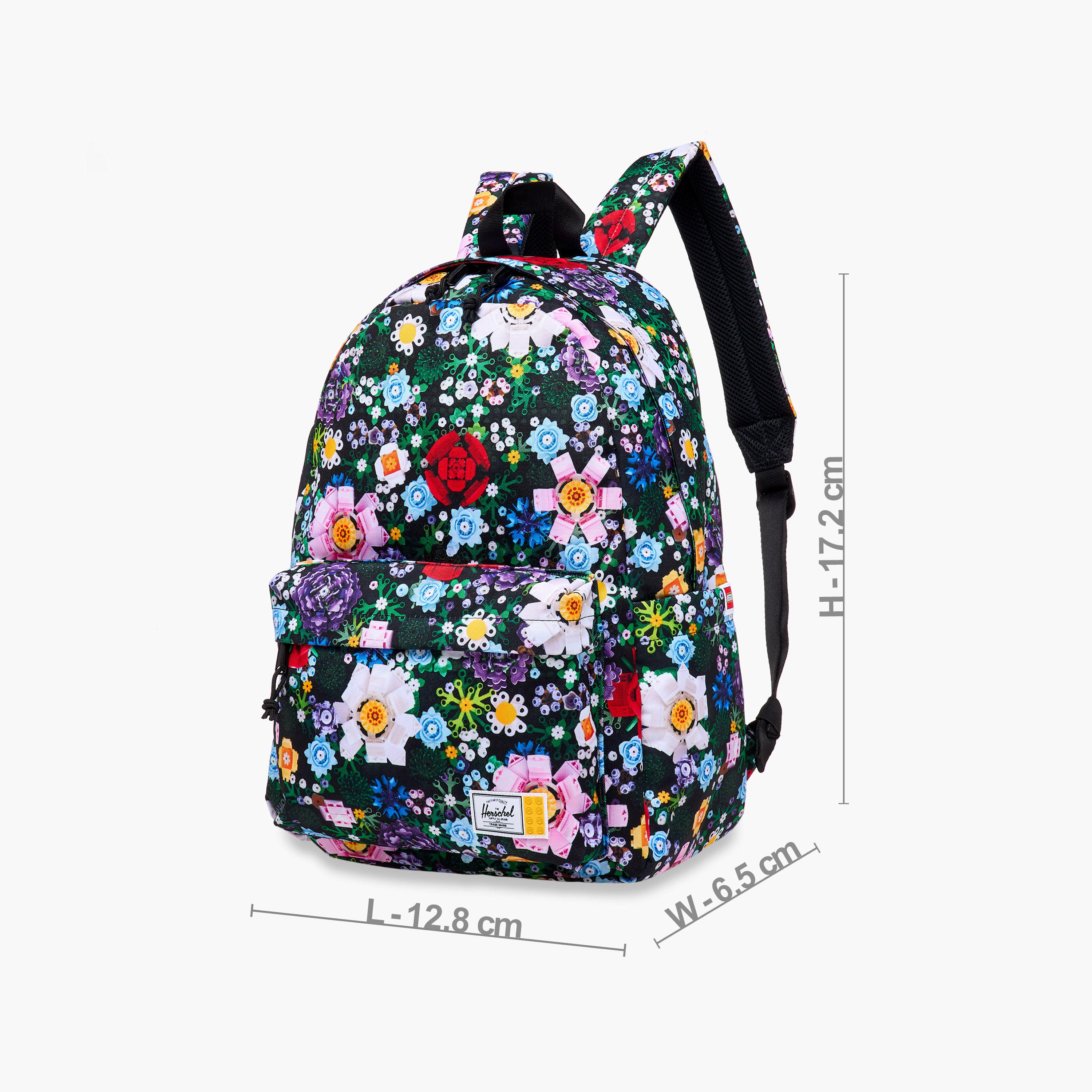 شنطة ظهر بطبعات زهور بحمالات قابلة للتعديل وسحاب إغلاق من هيرشل سابلاي - 18×13×7 سم-school-bagsandbackpacks-backpacks-image-2