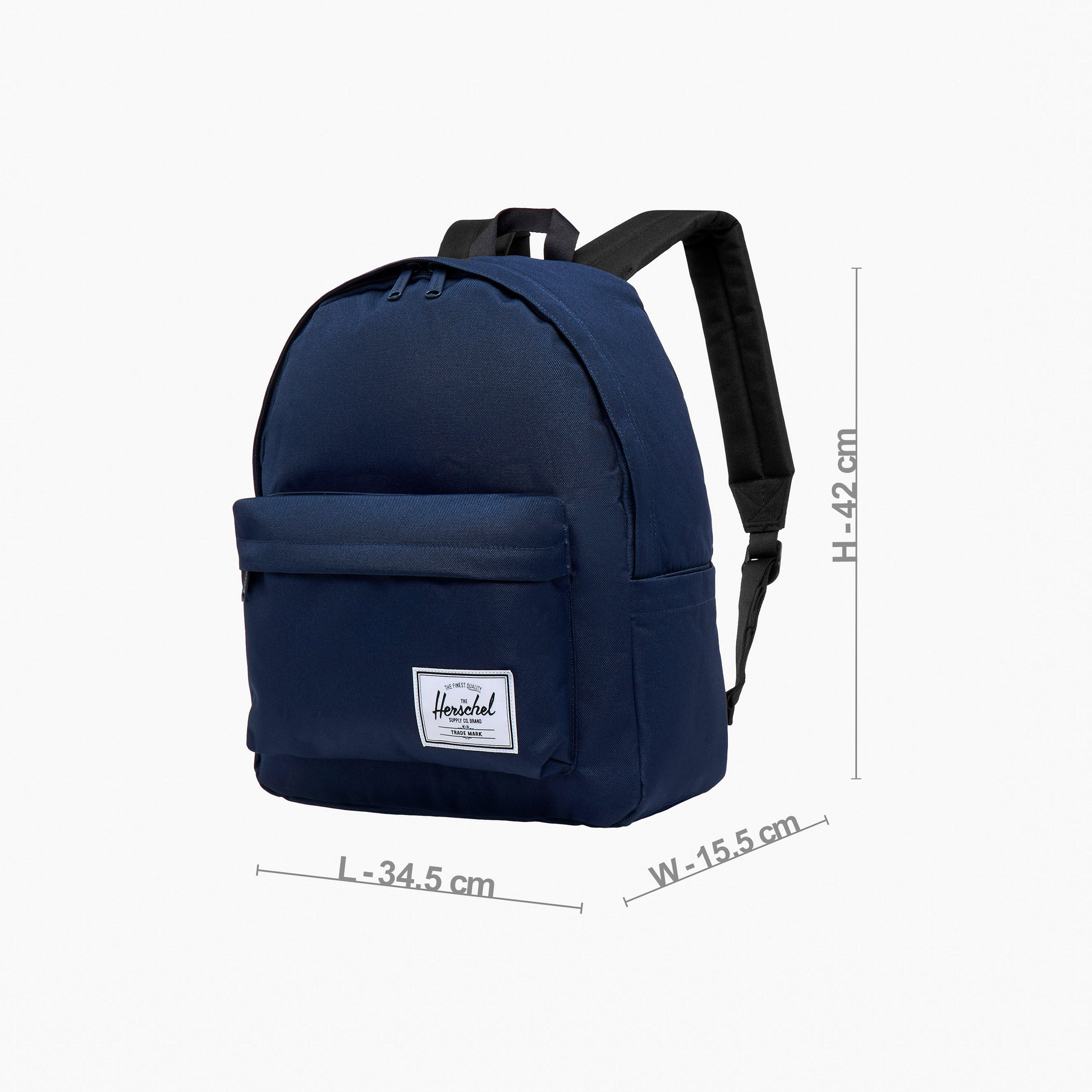 Herschel Supply Co Solid Backpack with Adjustable Straps and Zip Closure - 15x35x42 cms-school-bagsandbackpacks-backpacks-image-7