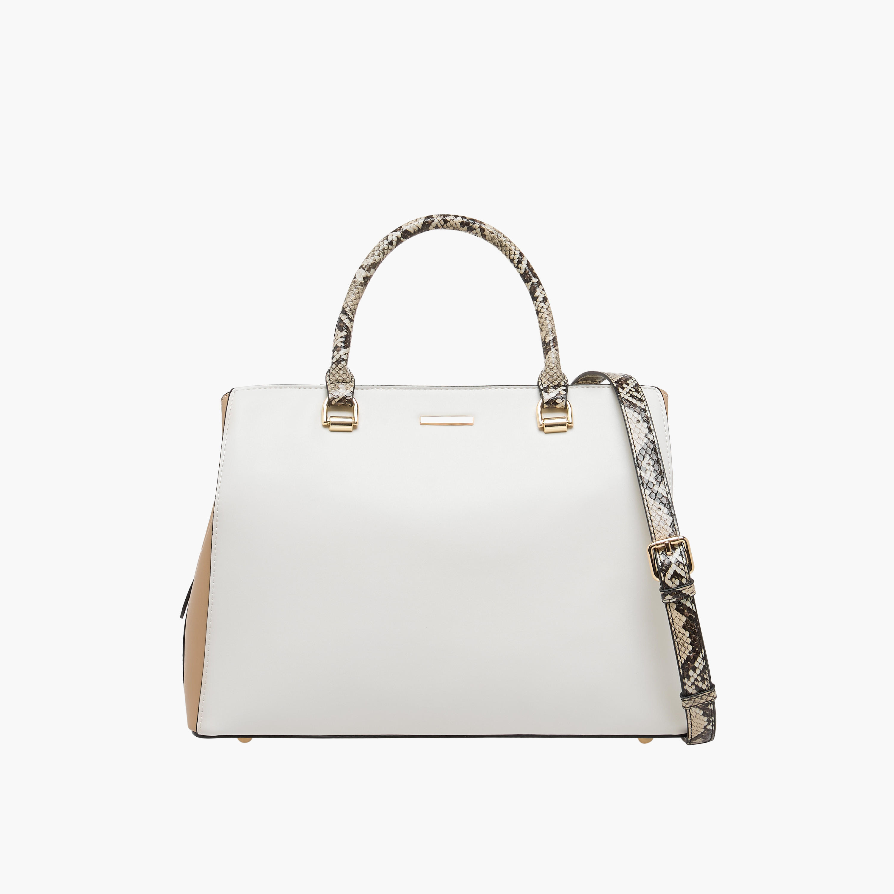 شنطة توتي سادة بحزام قابل للفصل وسحاب إغلاق من ساشا-women-bagsandwallets-handbags-image-1