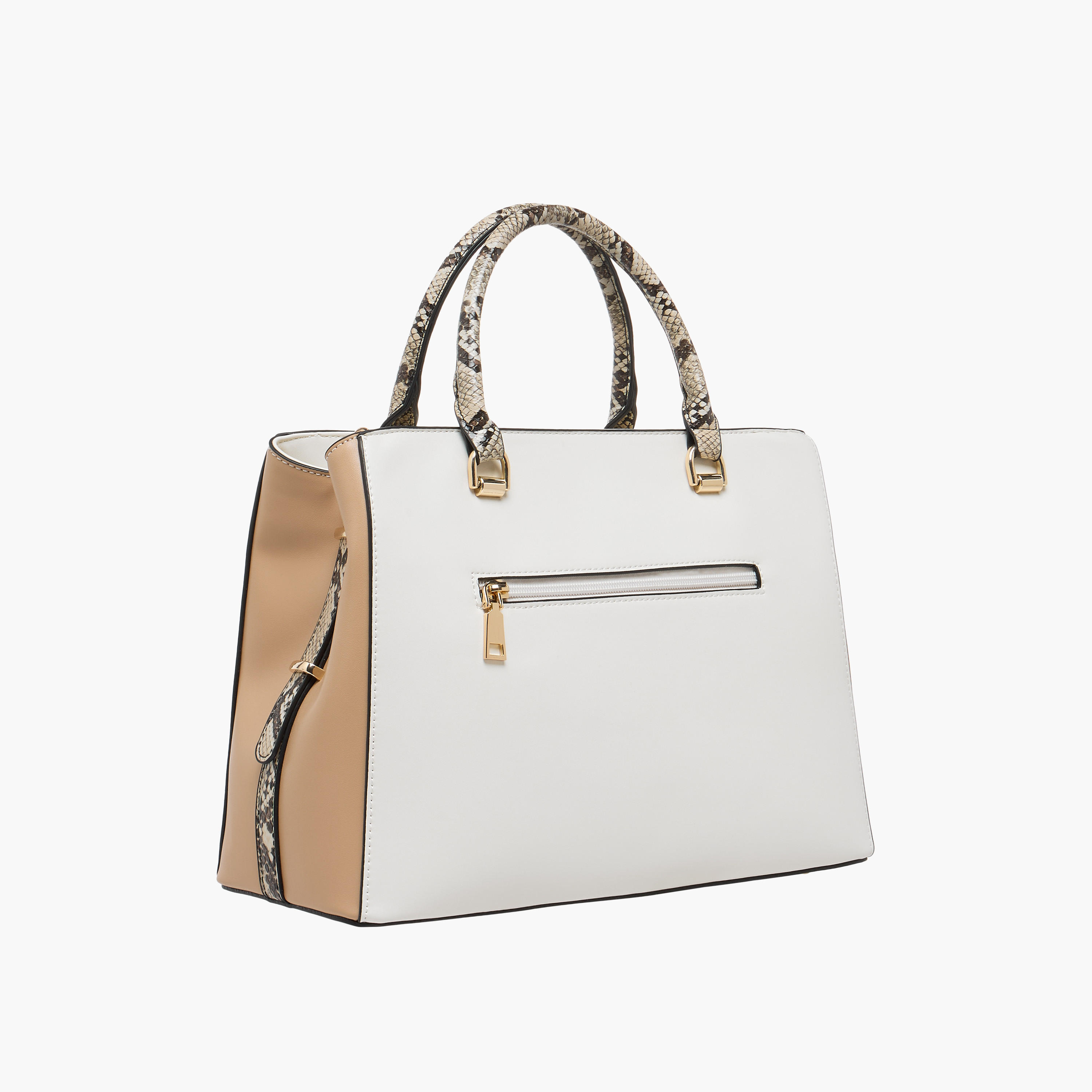 شنطة توتي سادة بحزام قابل للفصل وسحاب إغلاق من ساشا-women-bagsandwallets-handbags-image-4