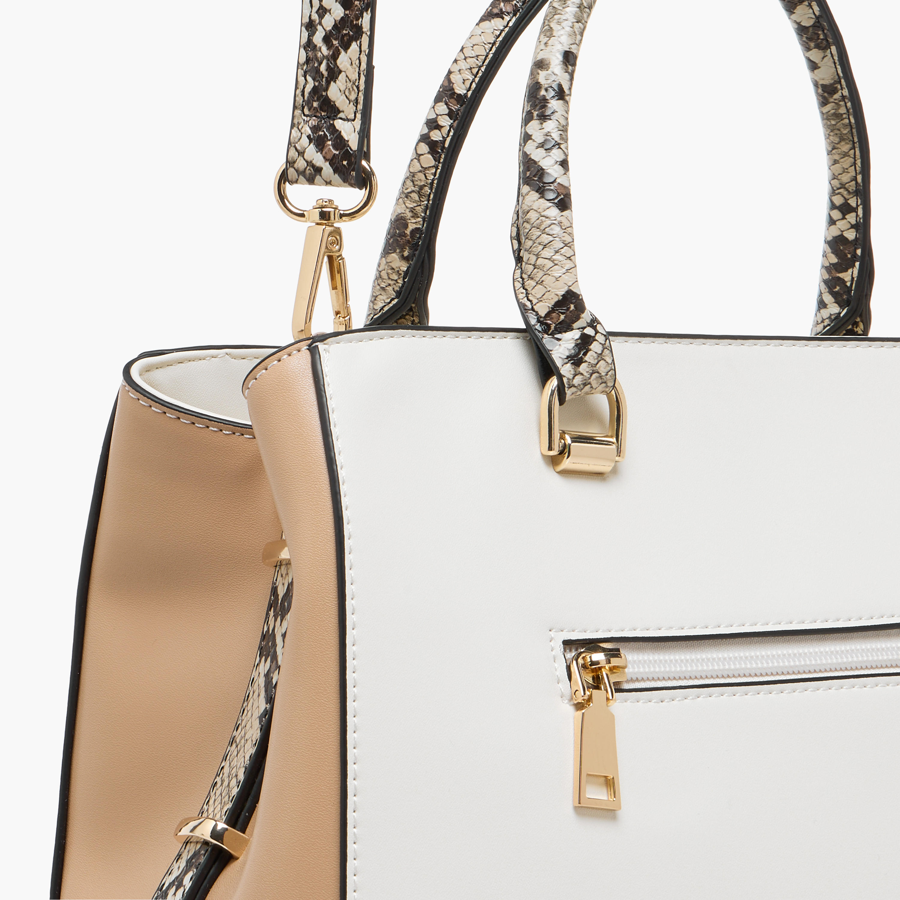 شنطة توتي سادة بحزام قابل للفصل وسحاب إغلاق من ساشا-women-bagsandwallets-handbags-image-6