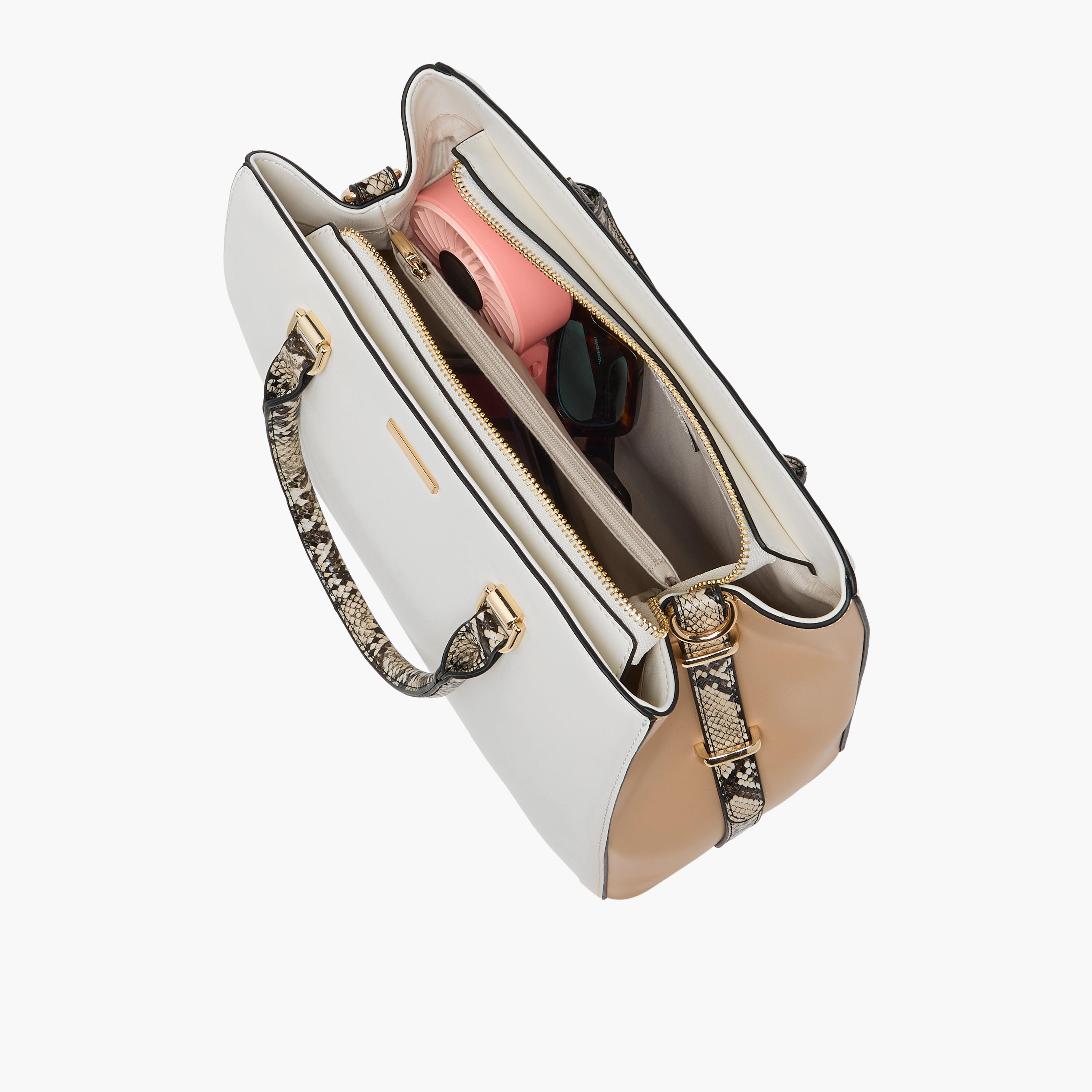 شنطة توتي سادة بحزام قابل للفصل وسحاب إغلاق من ساشا-women-bagsandwallets-handbags-image-9