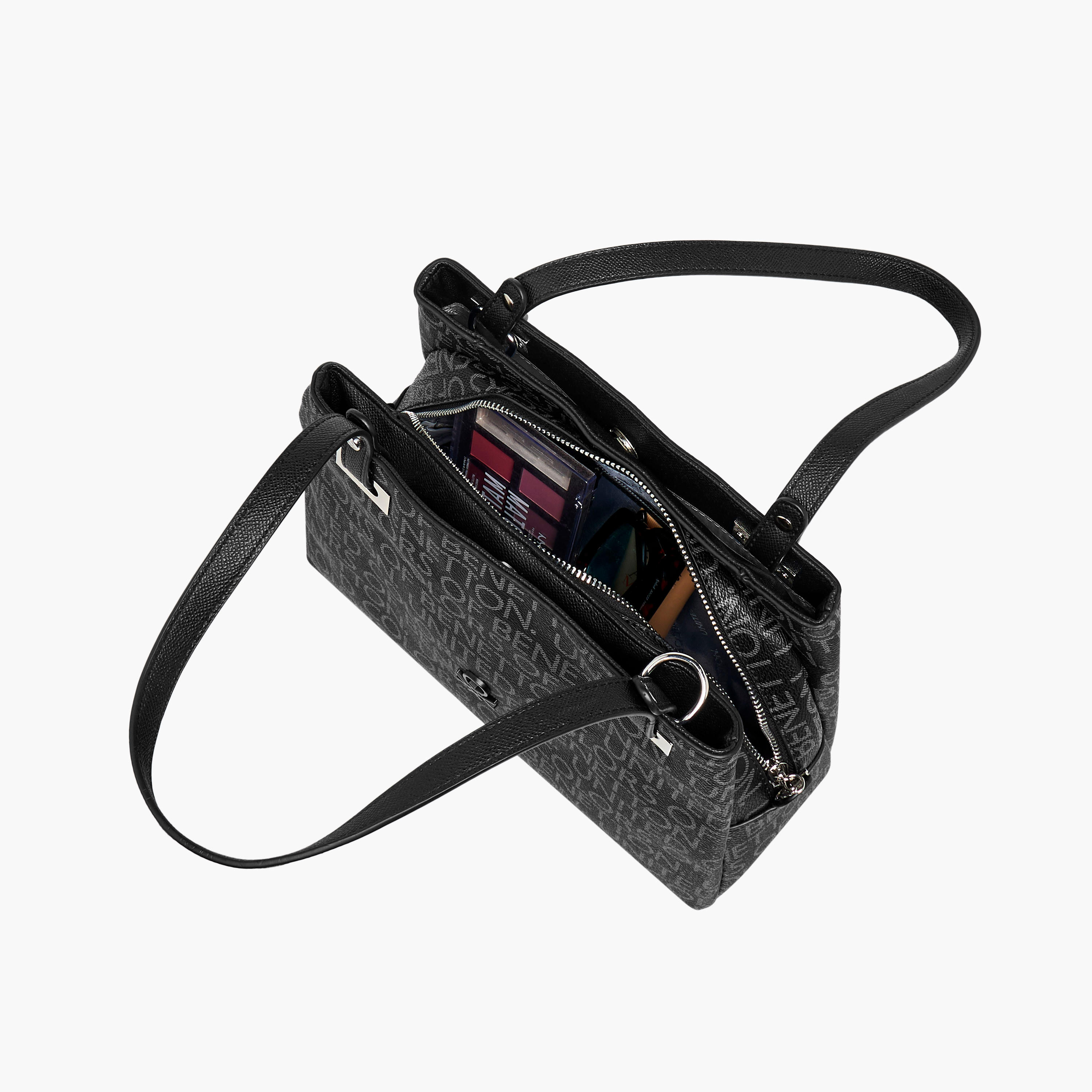شنطة توتي بمقابض مزدوجة وطبعات مونوجرام من يونايتد كولورز أوف بينيتون-women-bagsandwallets-handbags-image-9