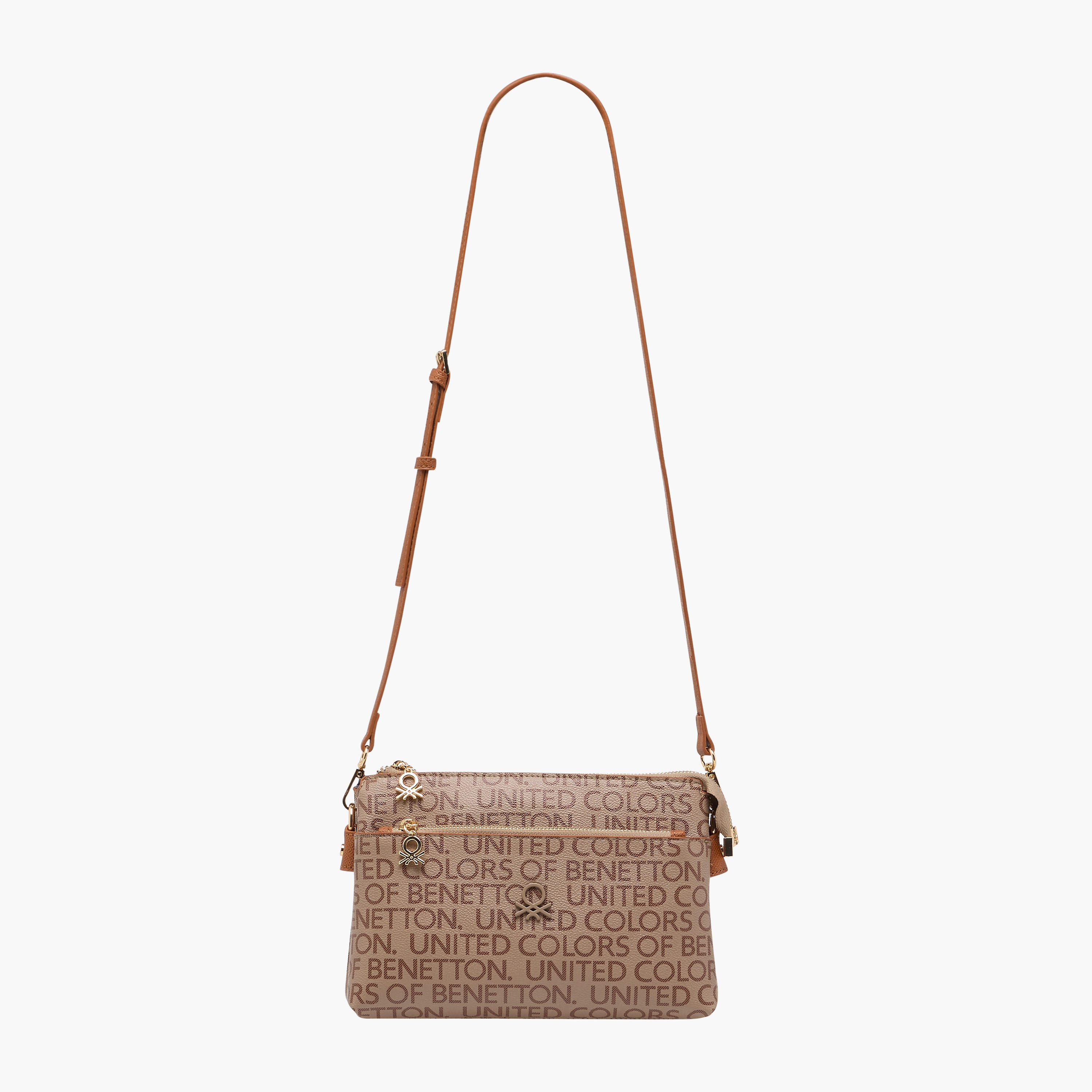 UCB Monogram Print Crossbody Bag with Detachable Strap and Zip Closure-women-bagsandwallets-handbags-image-3