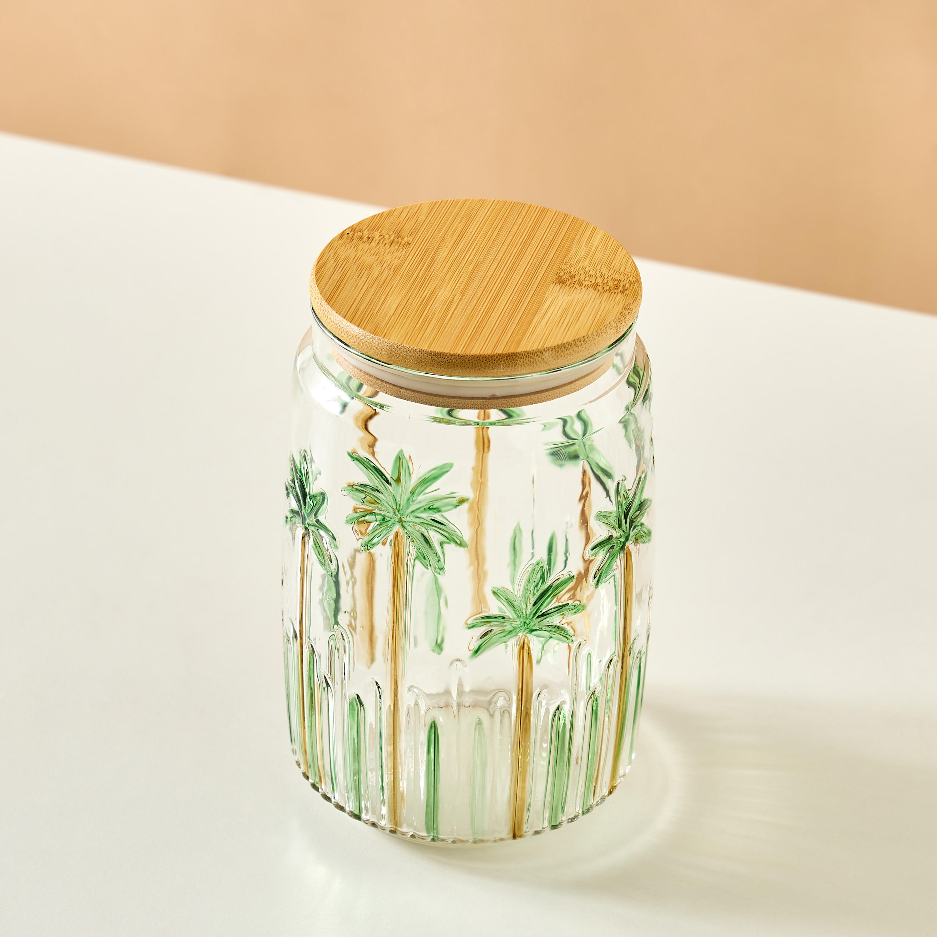 علبة بنقوش شجر النخيل - 1 لتر-household-kitchen-foodstorage-containers-image-2