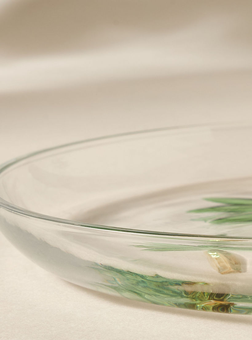 Palm Tree Glass Plate - 21 cm-household-dining-dinnerware-plates-image-4