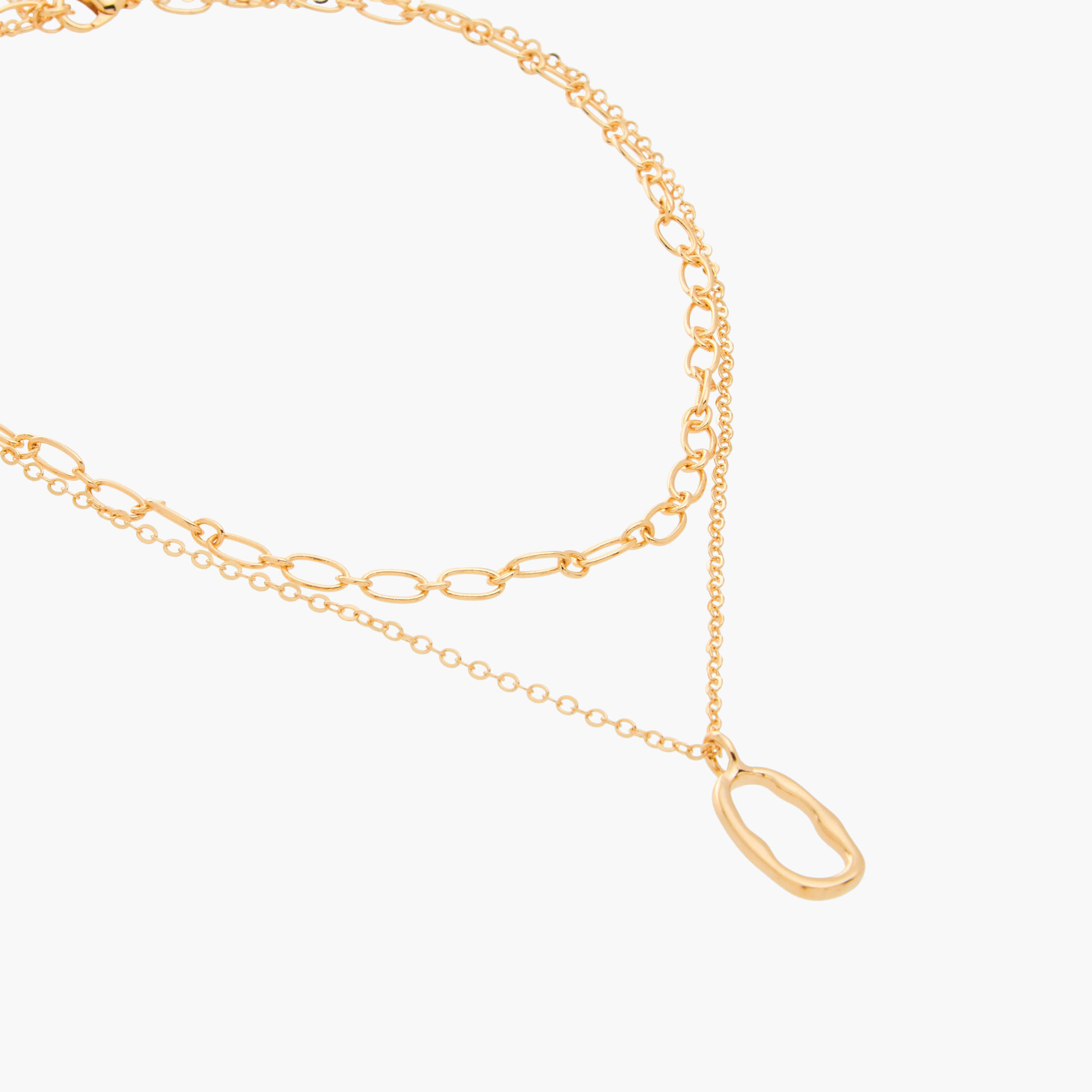 Metallic Pendant Layered Necklace with Lobster Clasp-women-watchesandjewellery-jewellery-necklacesandpendants-image-3