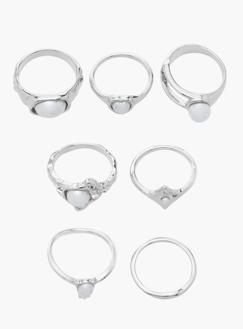 Embellished Ring - Set of 7-women-watchesandjewellery-jewellery-rings-image-1