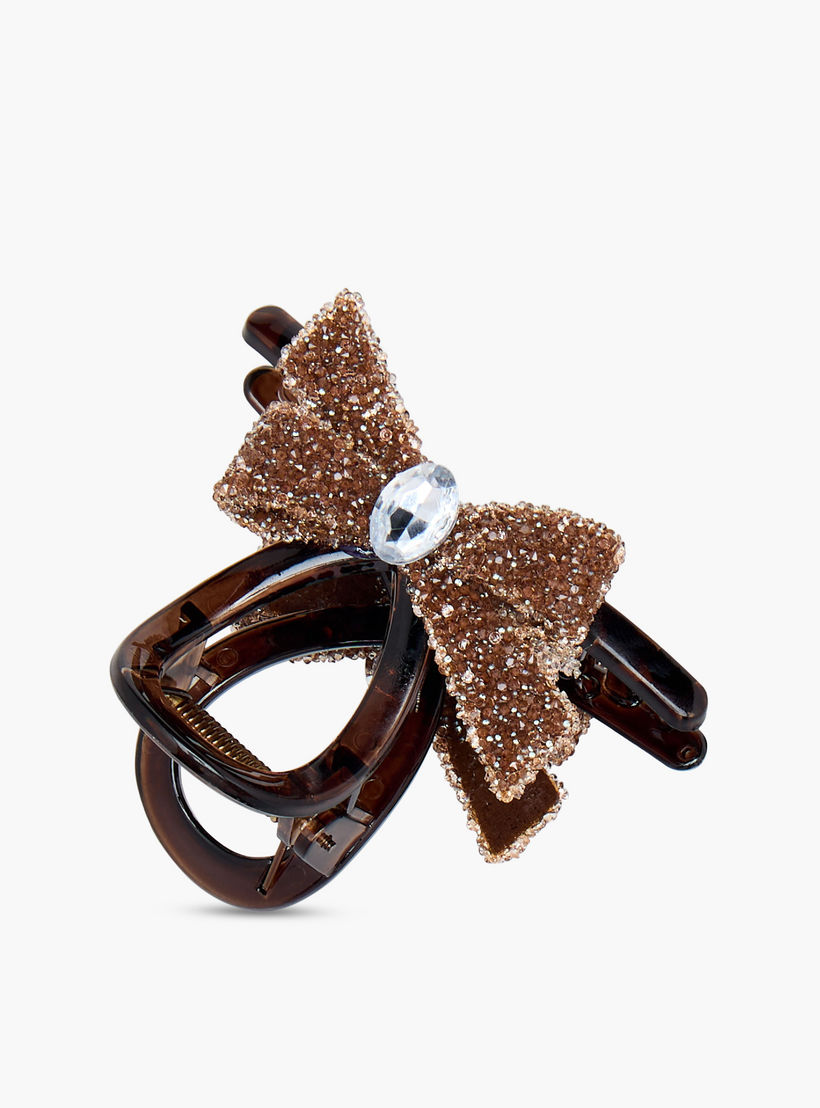 Hair Clamp with Bow Accent-women-hairaccessories-clamps-image-2