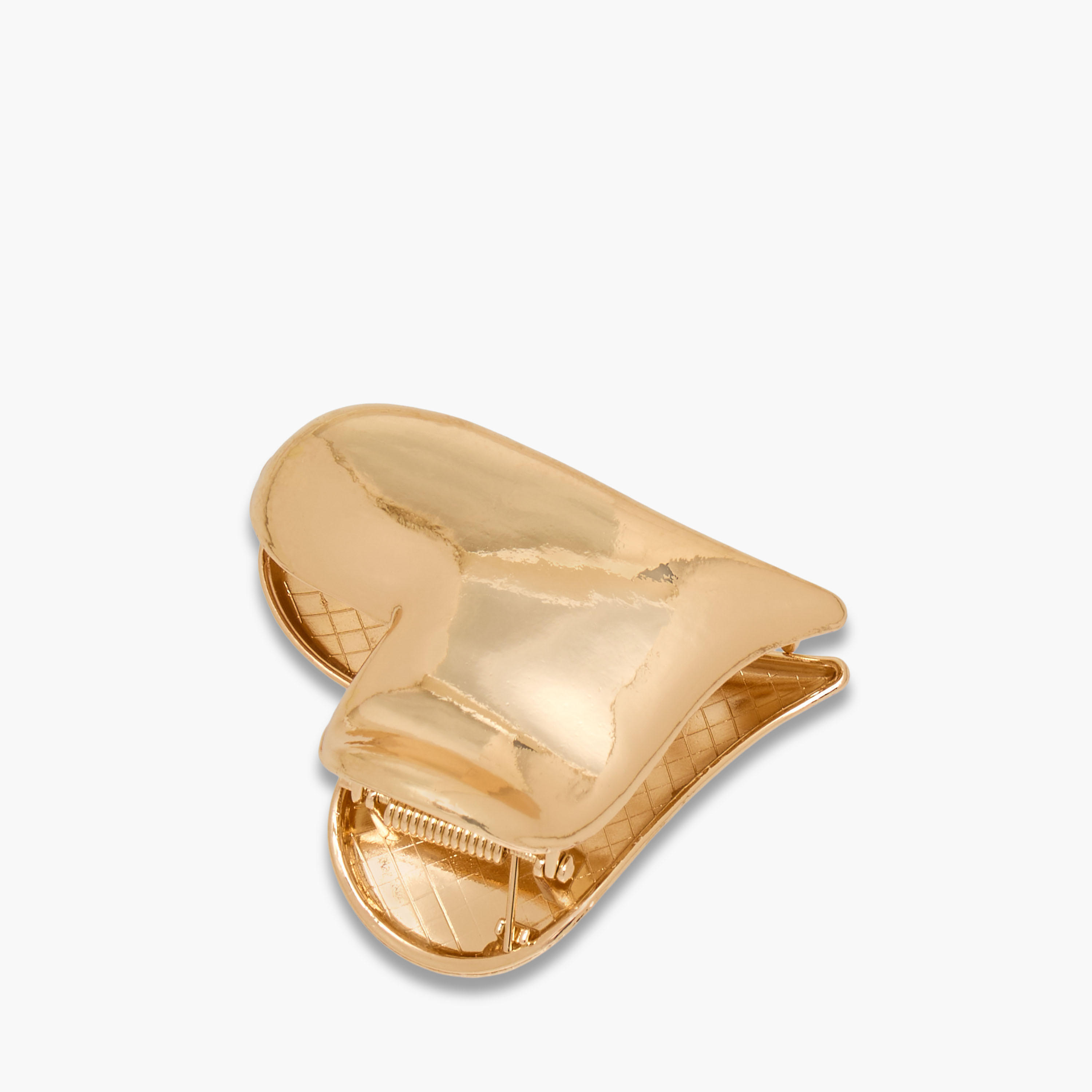 Heart Shape Hair Clamp with Metallic Finish-women-hairaccessories-clamps-image-2