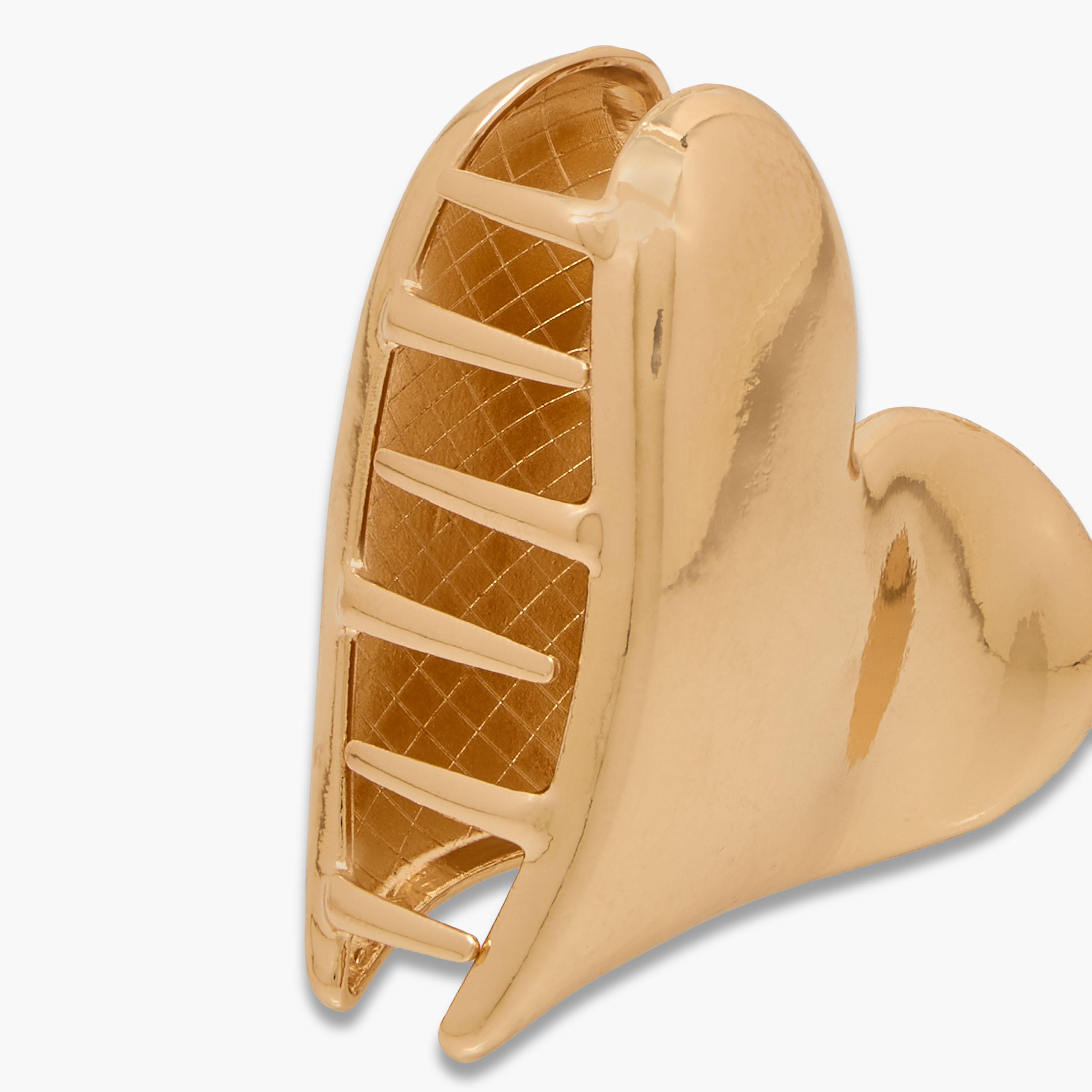 Heart Shape Hair Clamp with Metallic Finish-women-hairaccessories-clamps-image-3