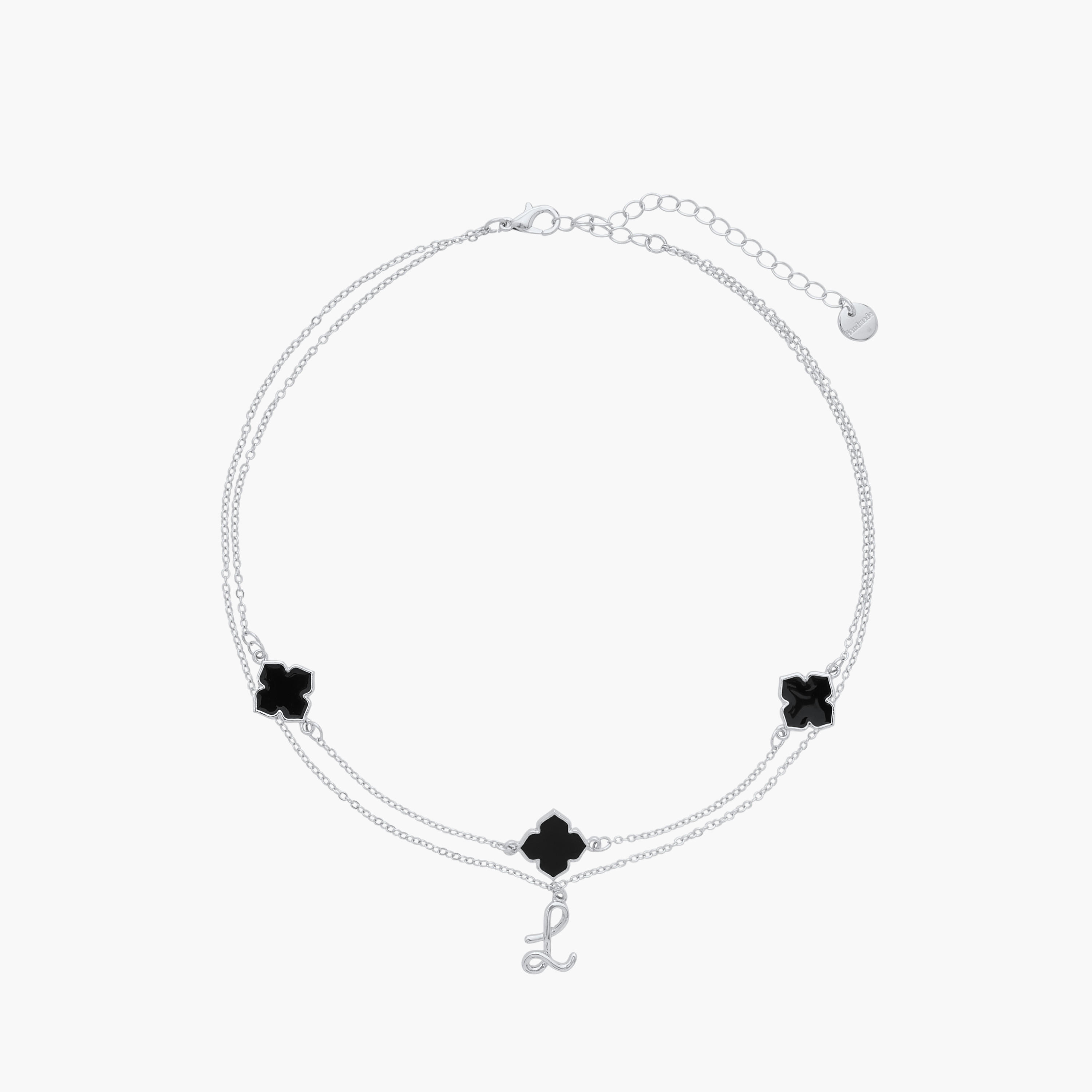Alphabet Pendant Layered Necklace with Lobster Clasp Closure-women-watchesandjewellery-jewellery-necklacesandpendants-image-1